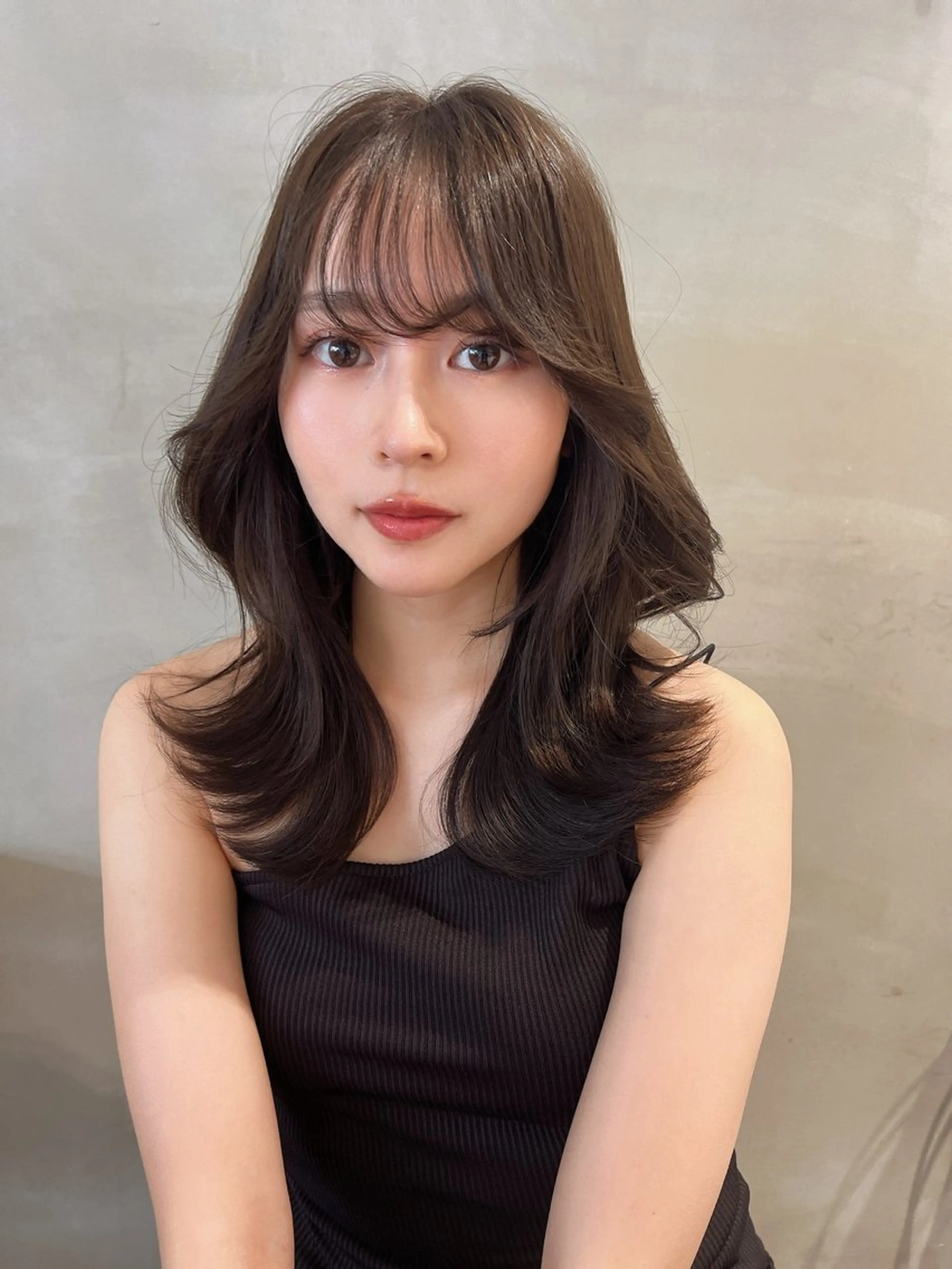 ミディアム カラー ミディアムレイヤー レイヤーカット トリートメント youres  hair恵比寿本店所属・小山潤/韓国レイヤー /ヘアケアマイスターのヘアスタイル