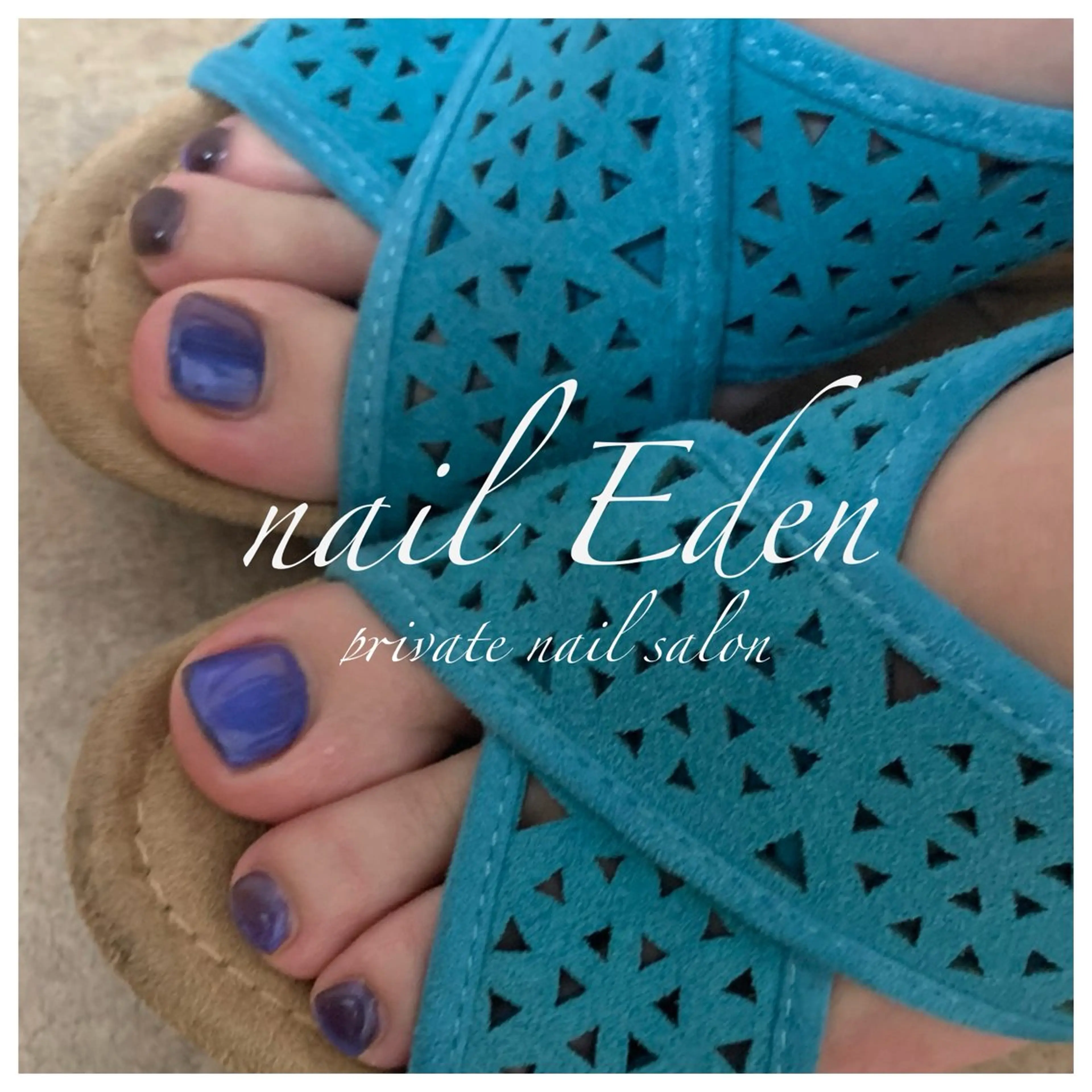 ネイル ブルー マグネットネイル Eden　private nail saron所属・Eden ♾️のネイルデザイン