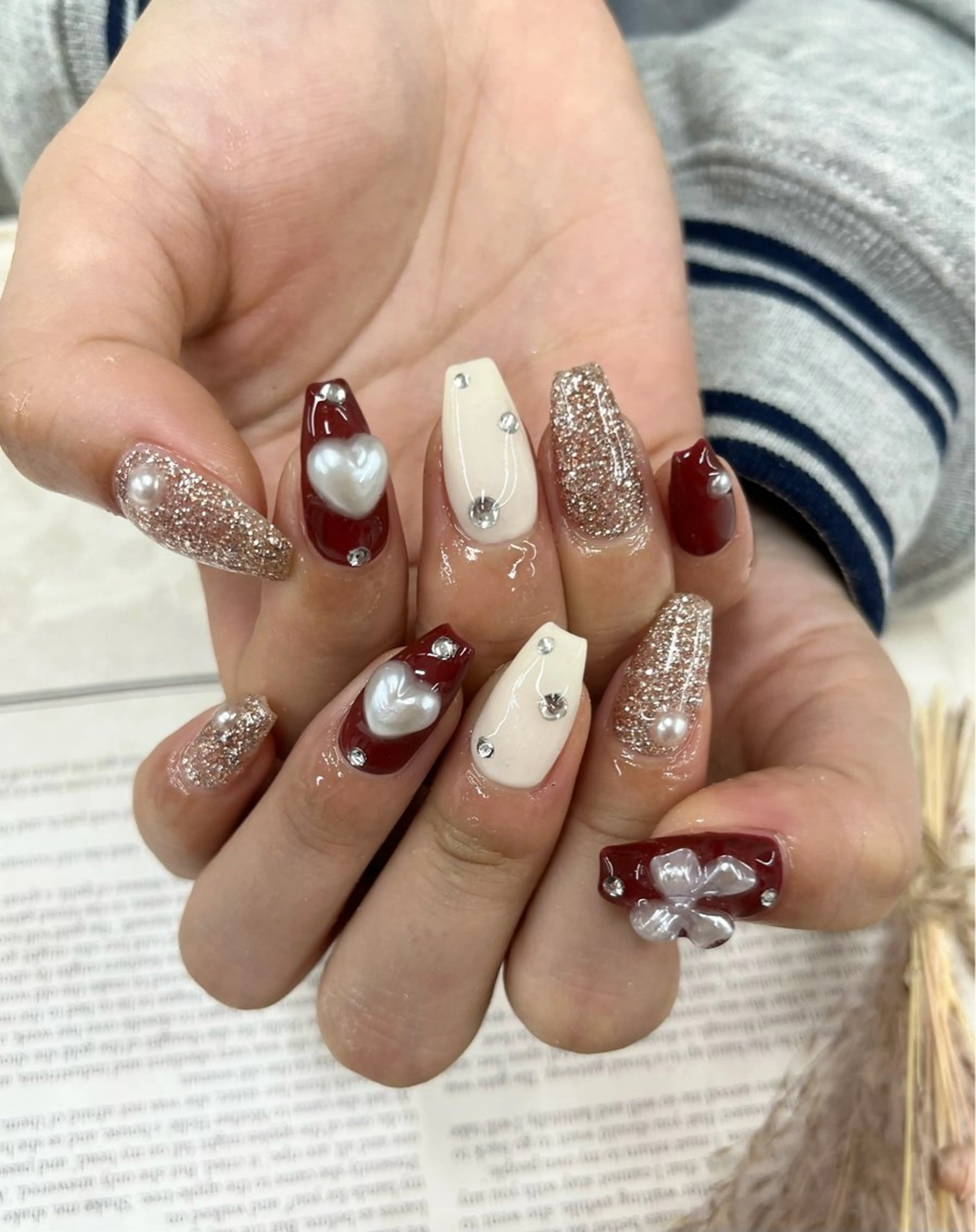 ネイル リボン ハンドネイル Basic町田本店 Suzunaのネイルデザイン