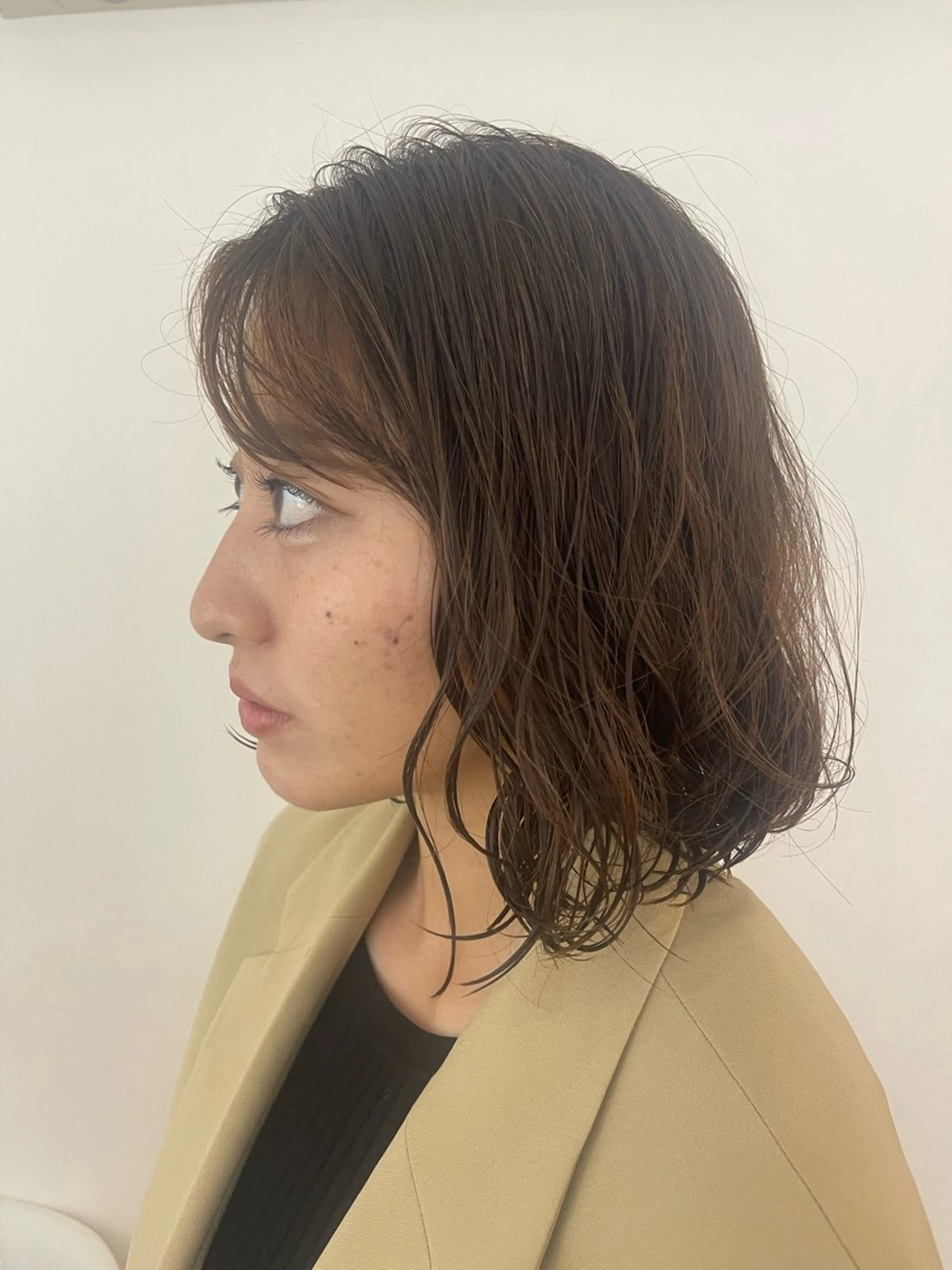 ミディアム パーマ ミディアムパーマ 血分 優人のヘアスタイル