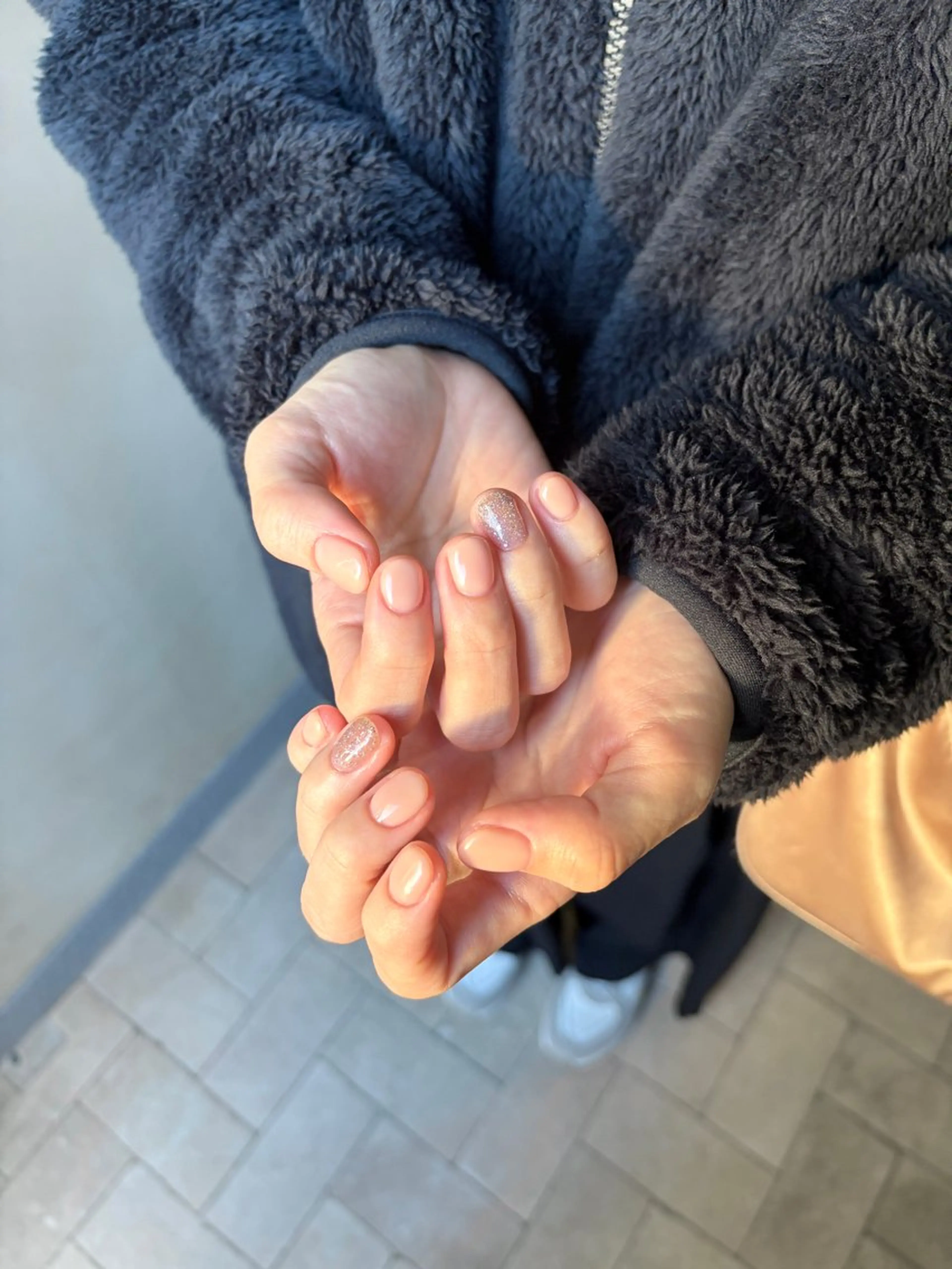 ネイル ジェルネイル ラメ(グリッター) ニュアンスネイル ワンカラーネイル ショートネイル ハンドネイル sususu駒澤大学 Azusaのネイルデザイン