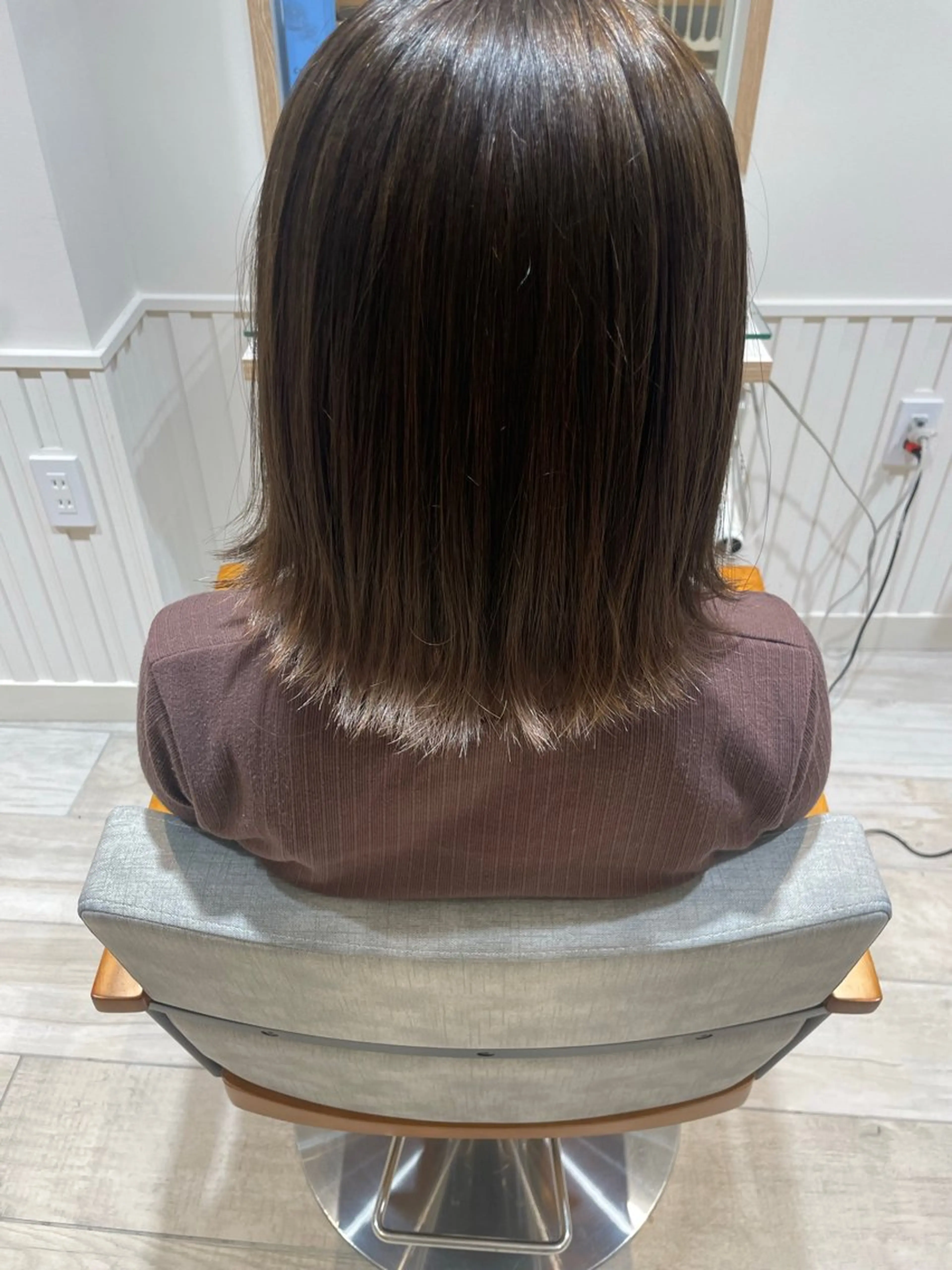 ミディアム ヘアカラー 大川 夏実のヘアスタイル