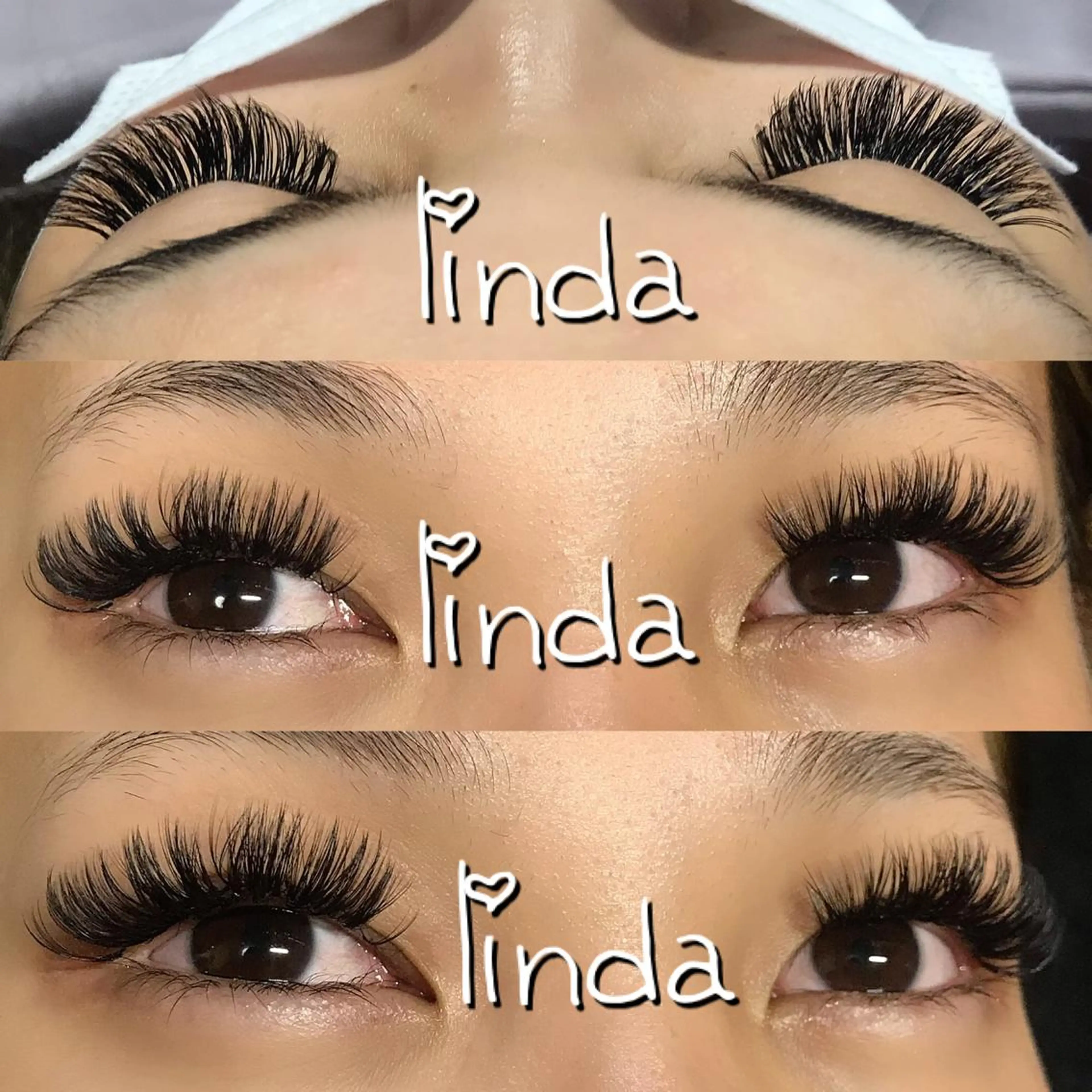 マツエク・マツパ 付け放題 ボリュームラッシュ linda lashesのマツエク・マツパデザイン