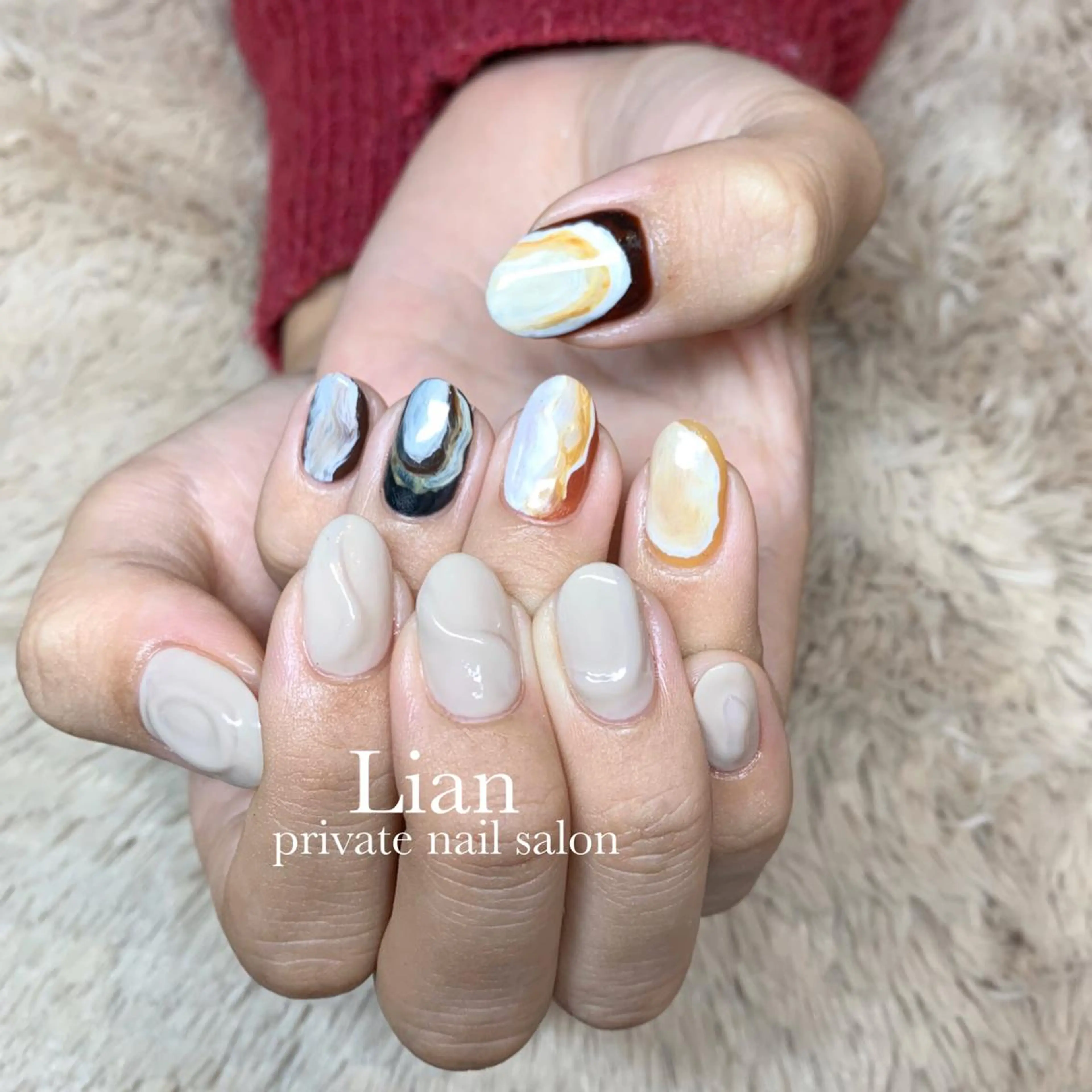 ネイル ニュアンスネイル nailsalon Lenoaのネイルデザイン