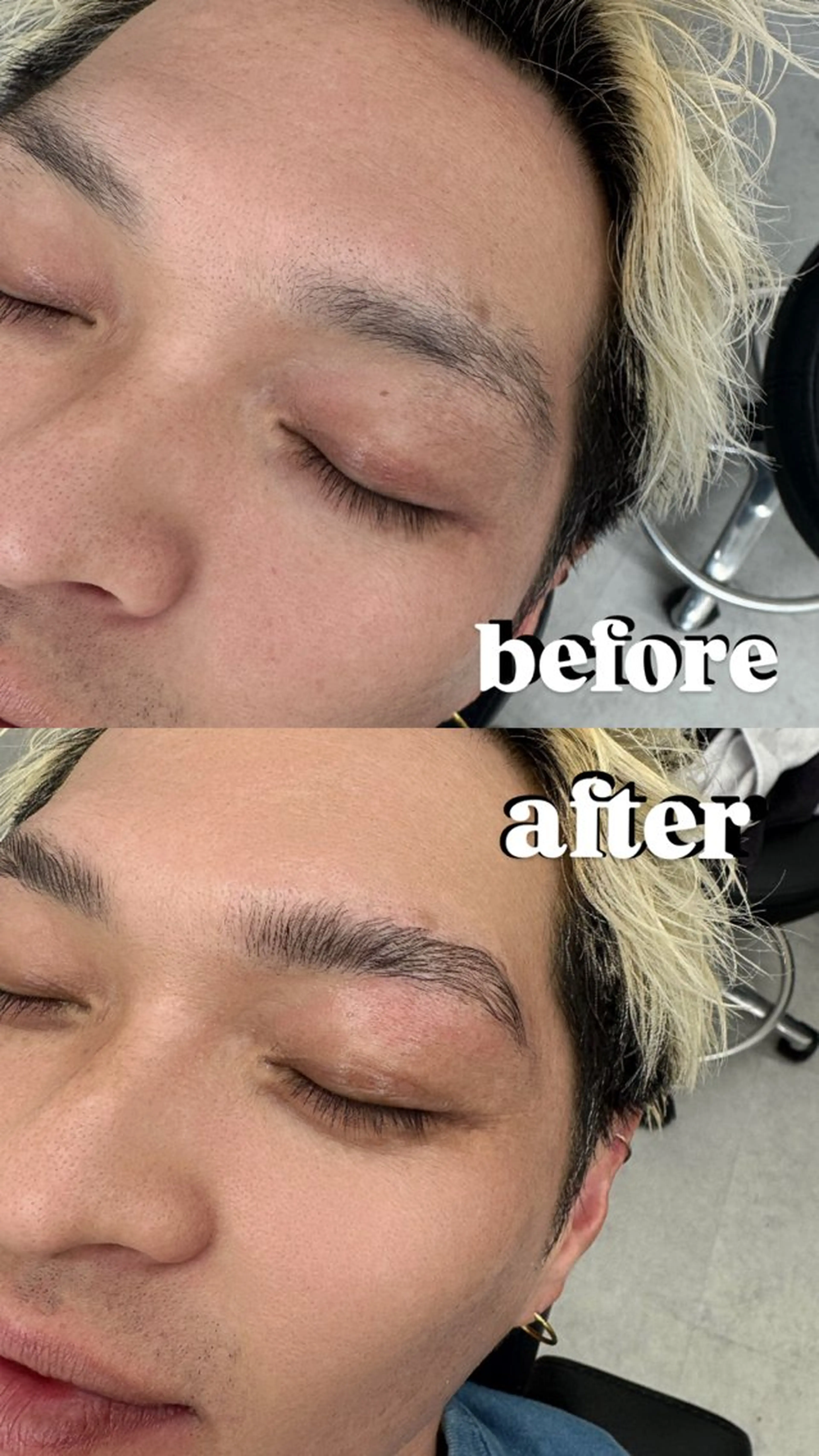 メンズ アイブロウ メンズパーマ 眉毛ワックス脱毛 林 彩睦の眉毛・アイブロウイメージ