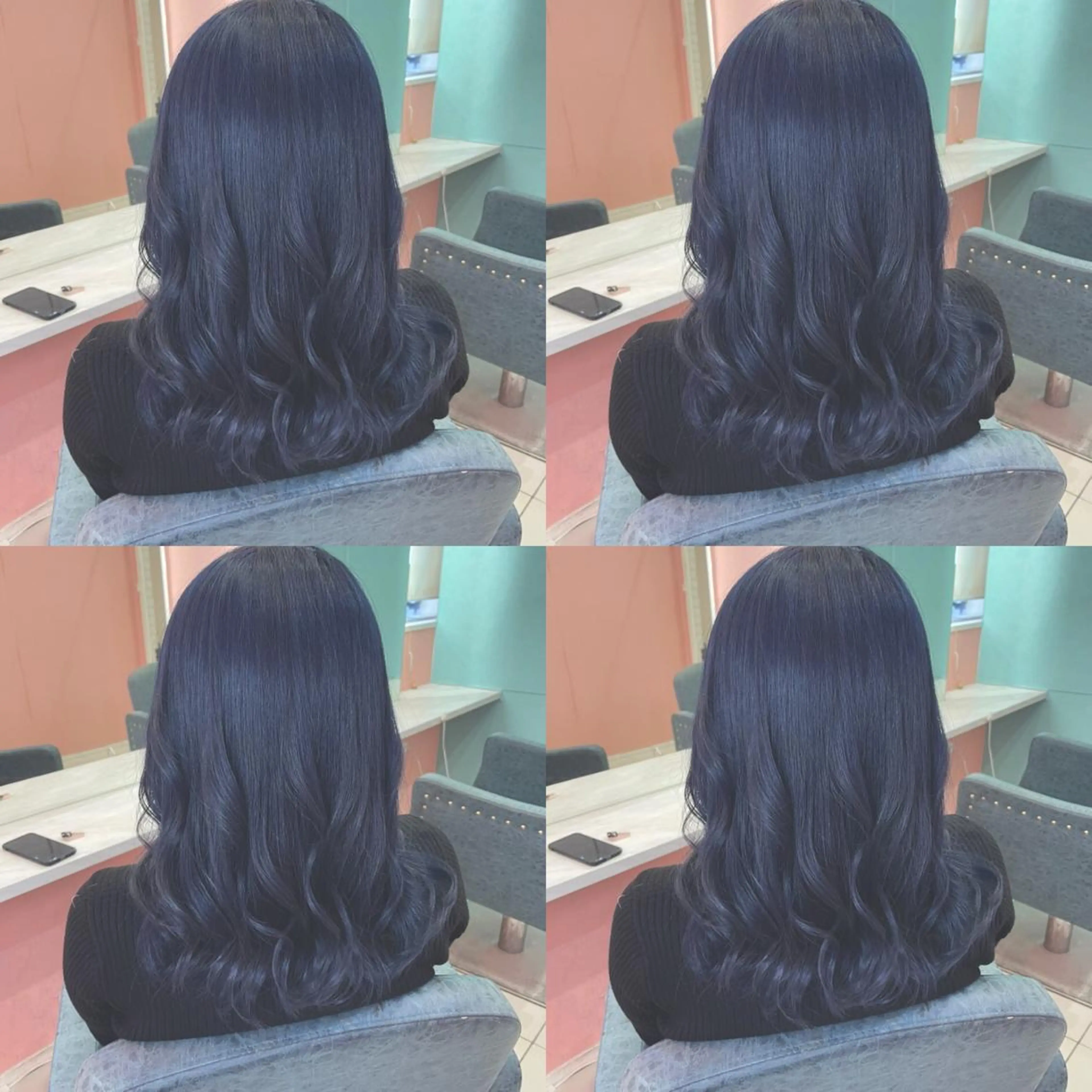 ミディアム カラー アディクシーカラー ネイビーカラー 🌷MAYU 🌷のヘアスタイル