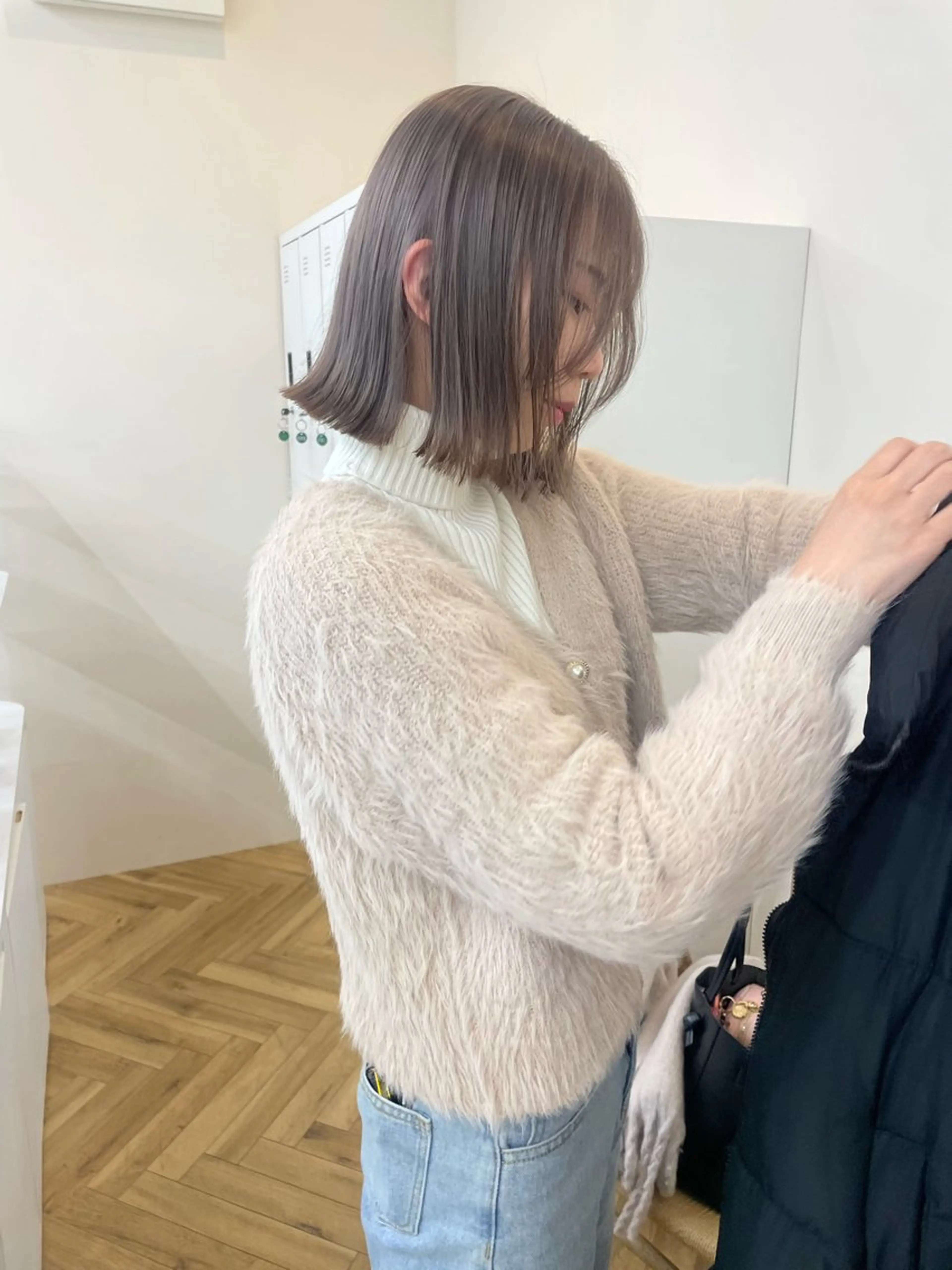 ミディアム ボブカットモデル/パ ーマ/harunaのヘアスタイル