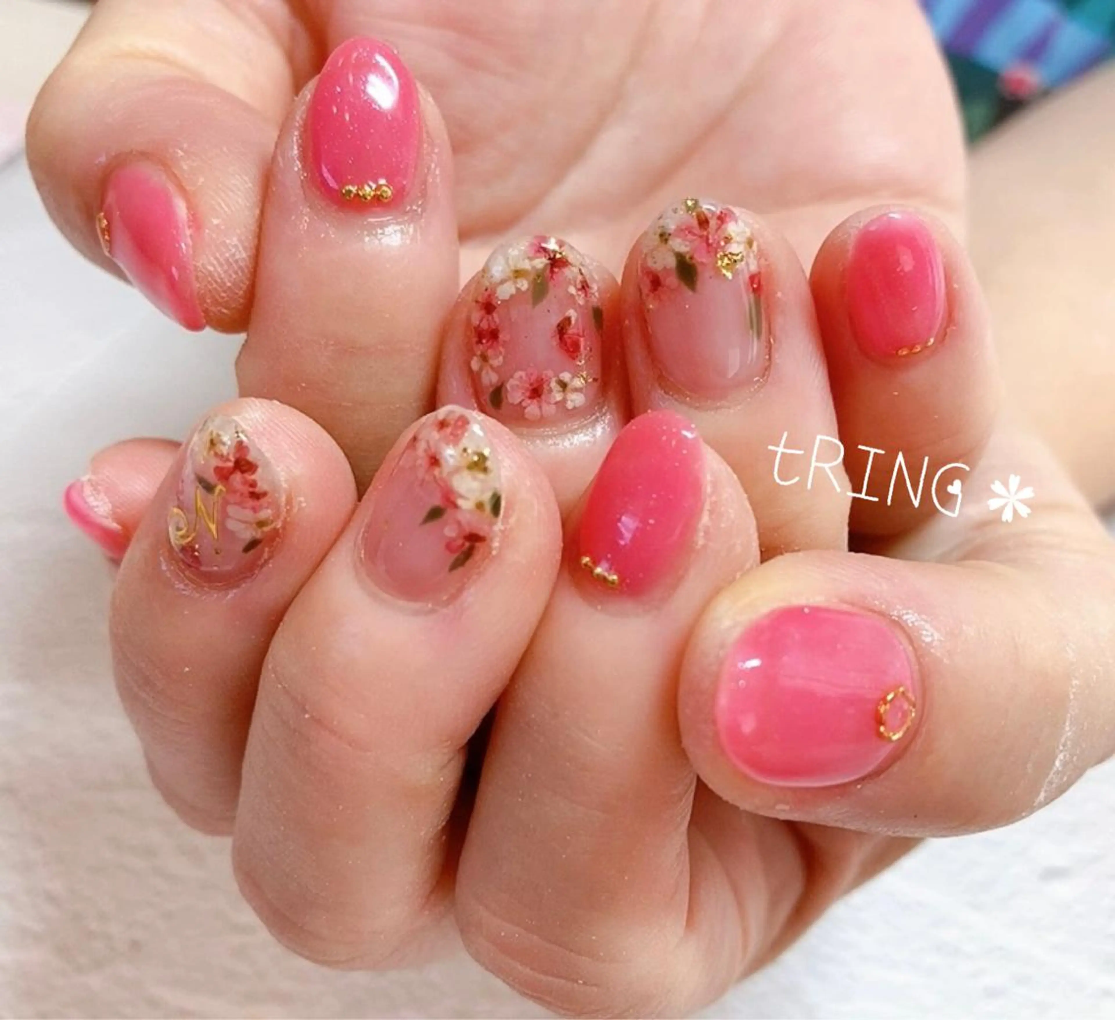 ネイル ハンドネイル tRING＊ しいの木台のネイルデザイン