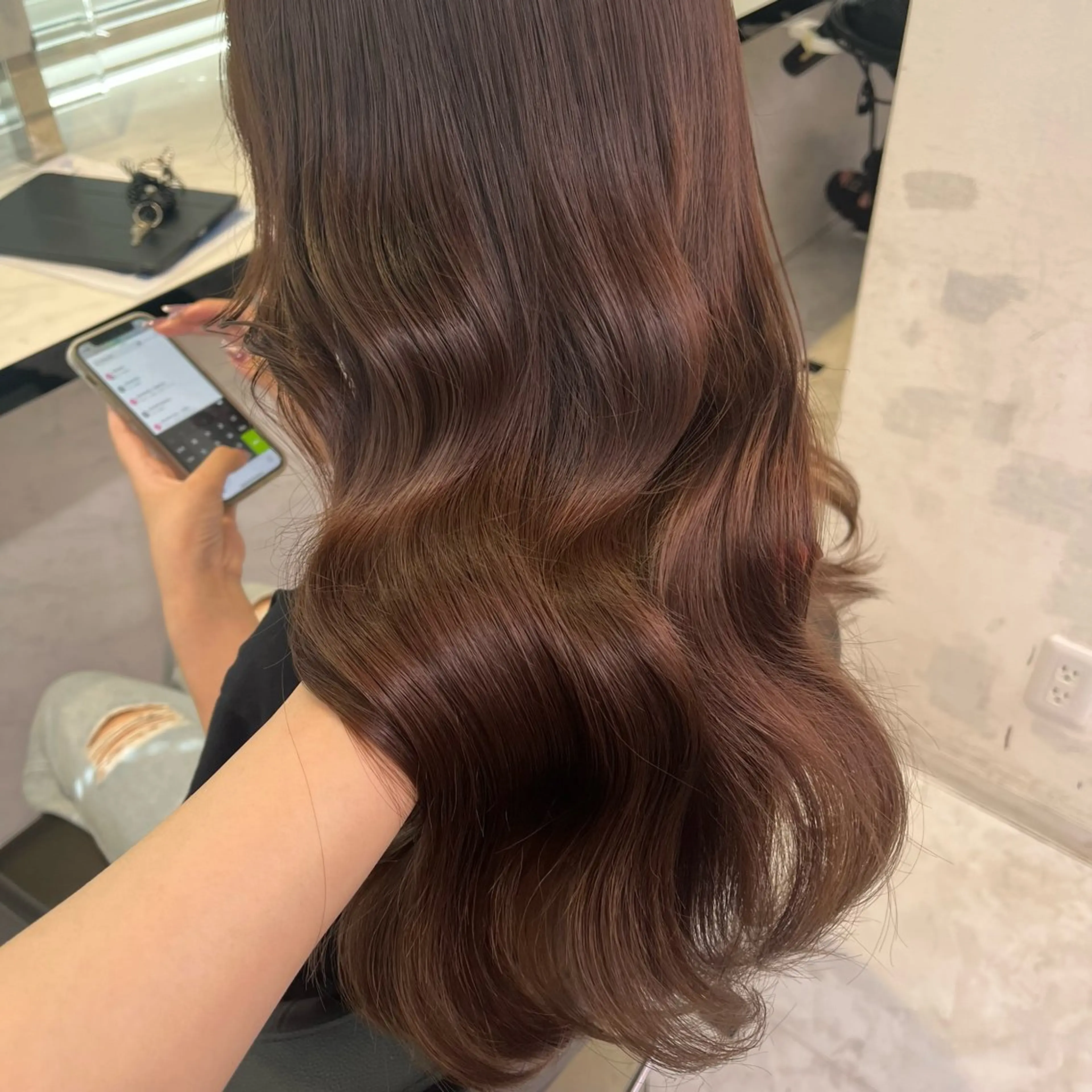 ロング カラー ブリーチなし🌼トレ ンド🌼似合わせのヘアスタイル