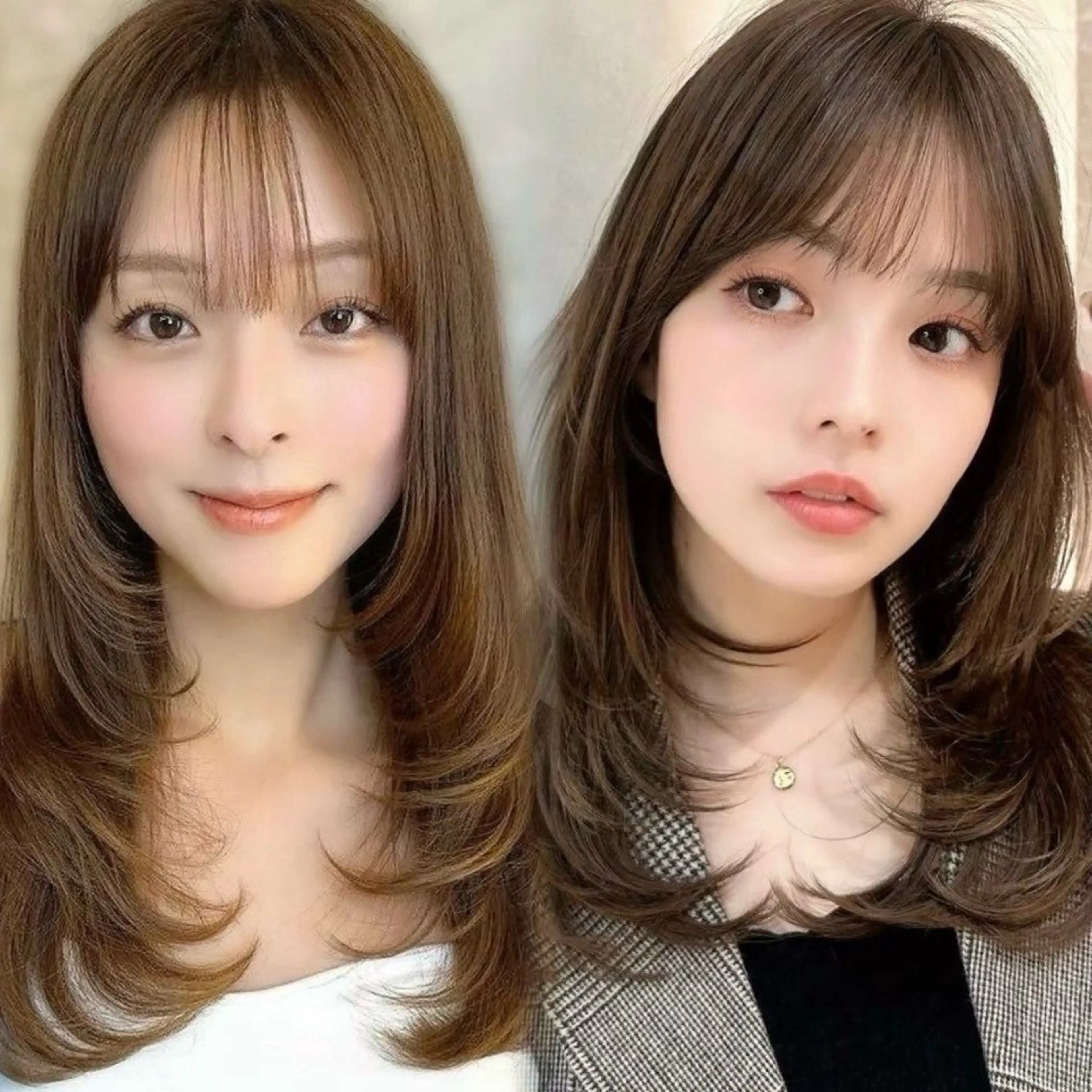 ロング ショート/レイヤー/ 縮毛矯正/ 渡邊莉玖のヘアスタイル