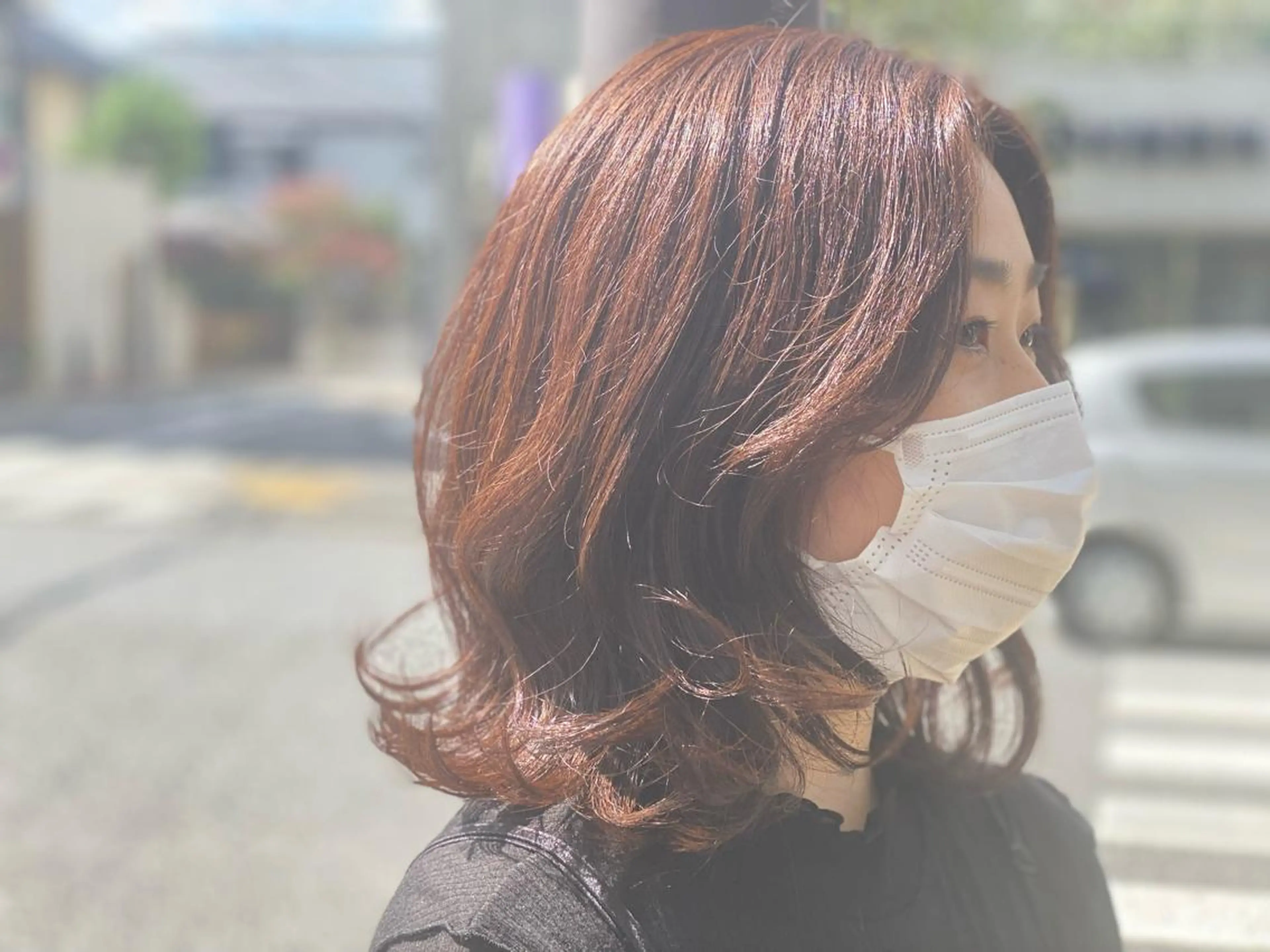 セミロング 佐々木 菜摘のヘアスタイル
