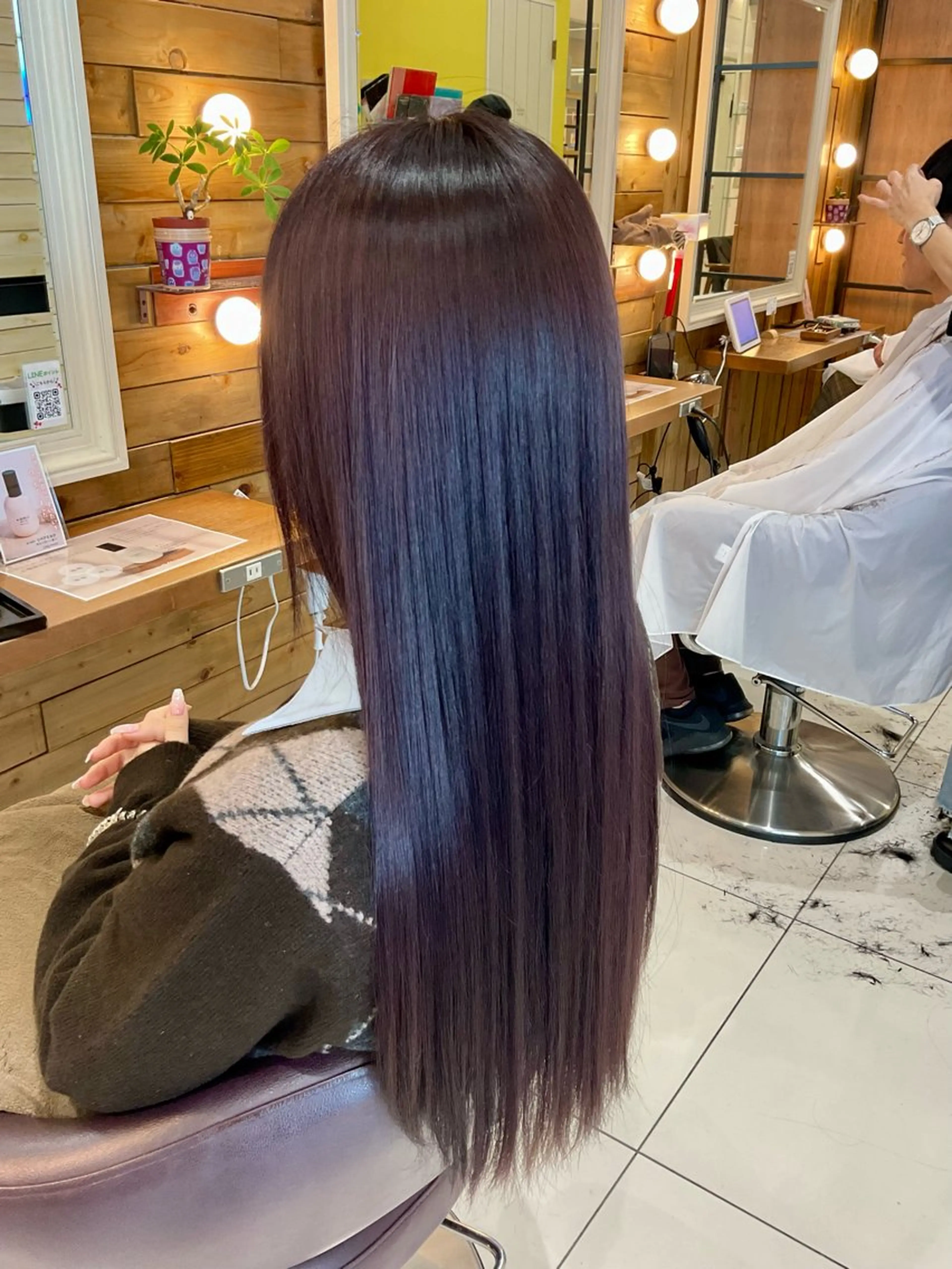 ロング ヘアカラー ちぐさ/暖色/ ワンカラー🤍のヘアスタイル