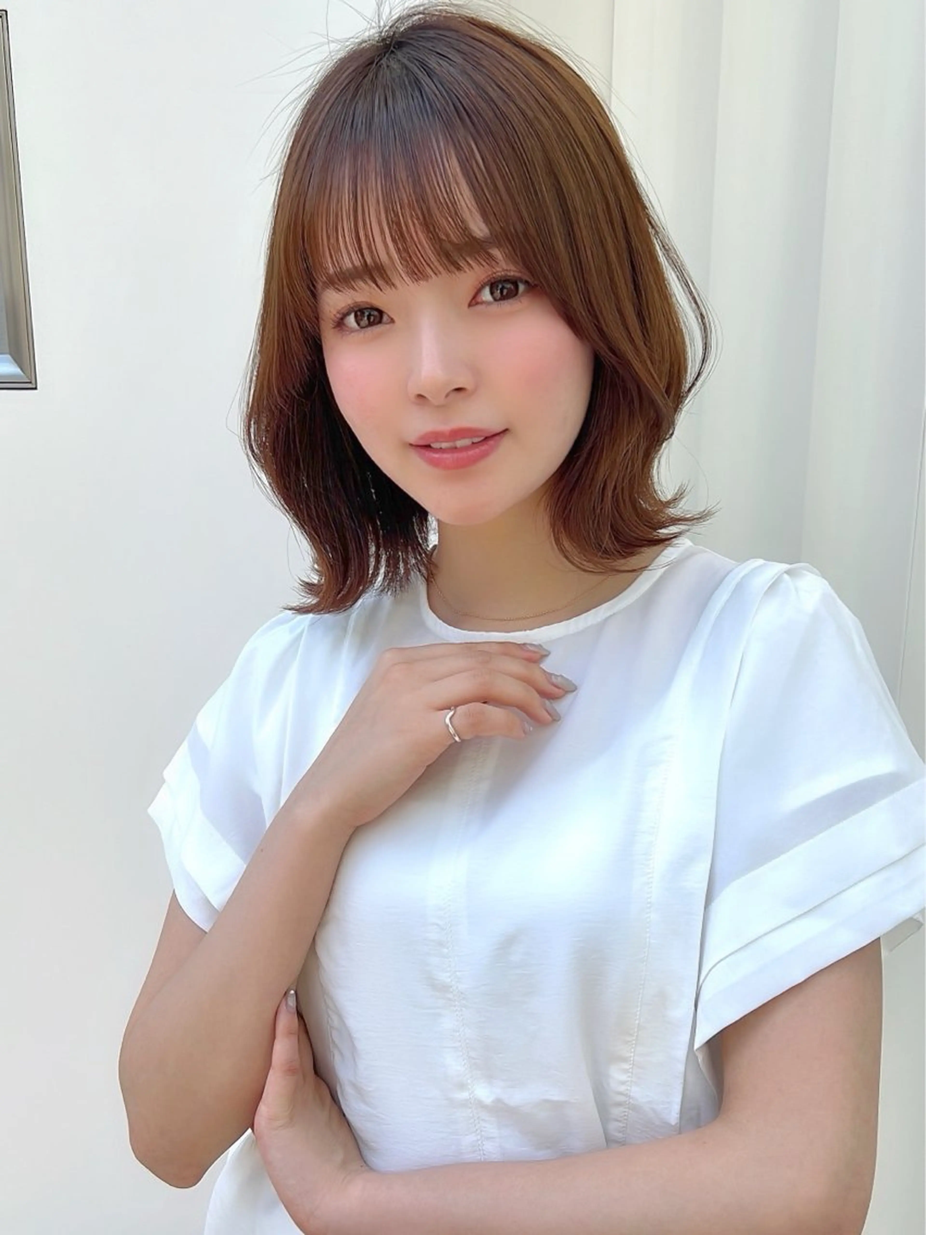 ショート カラー ボブ ボブ/レイヤー /植原健太のヘアスタイル