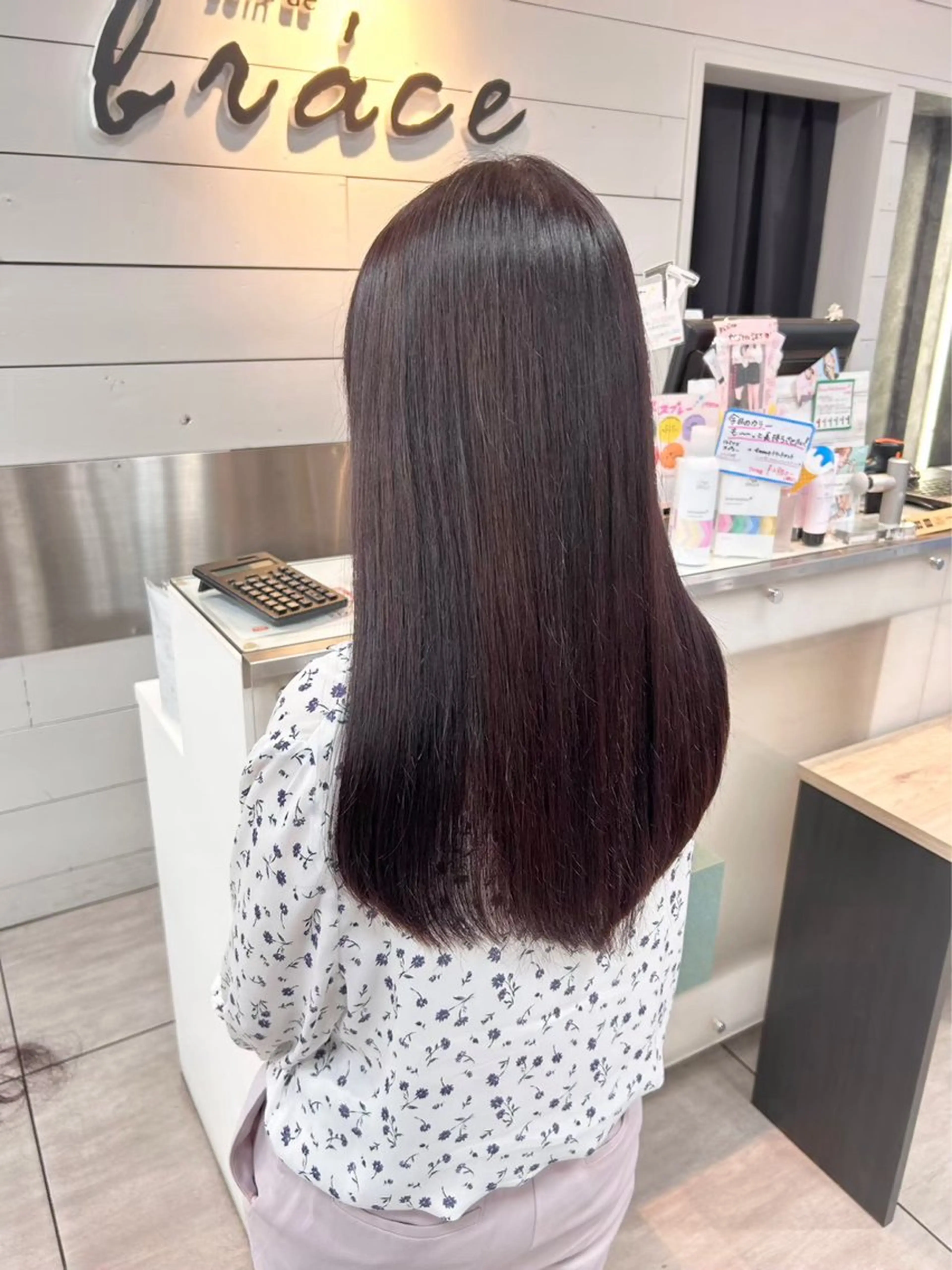 セミロング 縮毛矯正✖髪質改善 仁木伸明のヘアスタイル