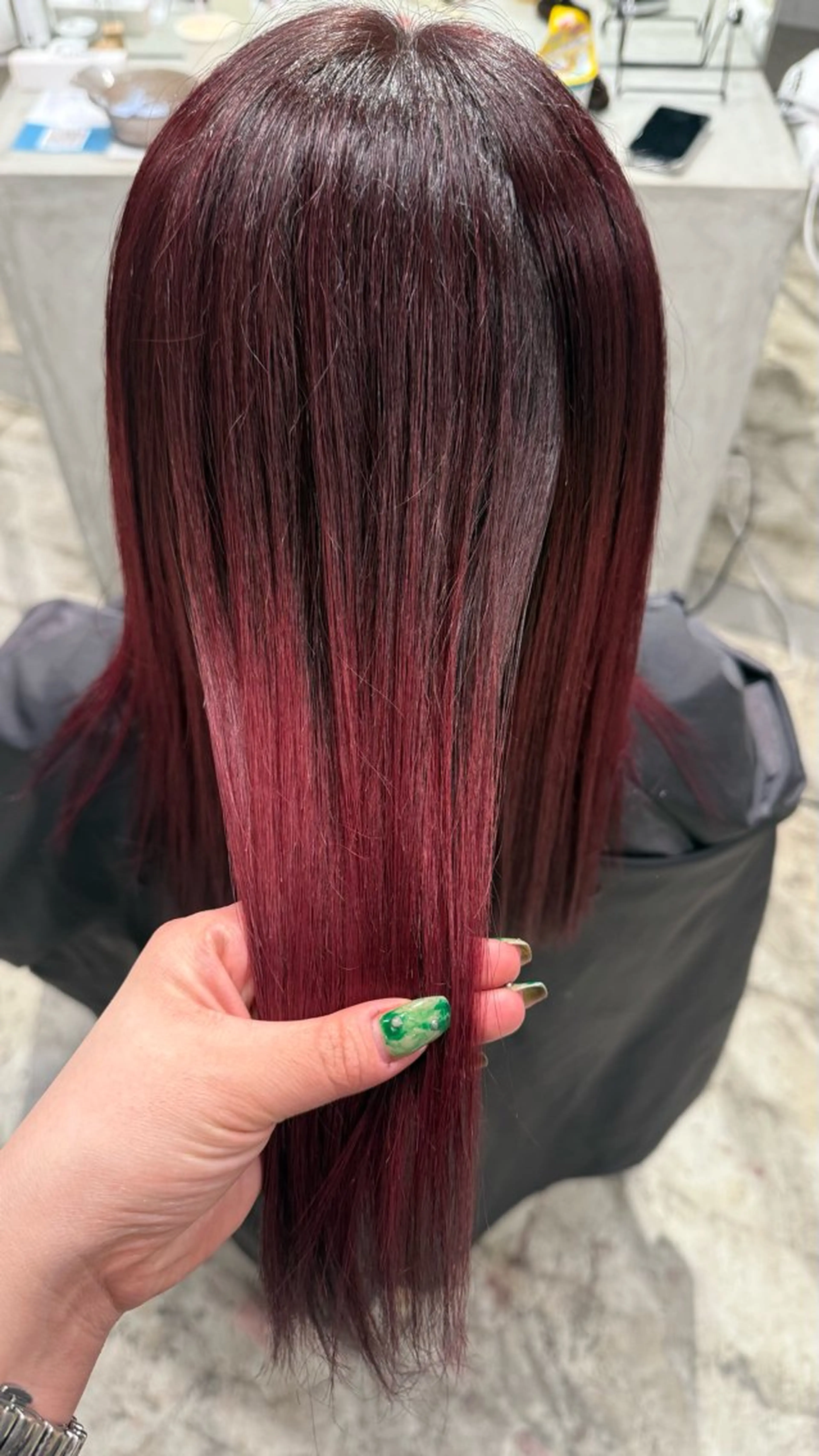 ミディアム カラー 似合わせカット 山本 彩美香のヘアスタイル