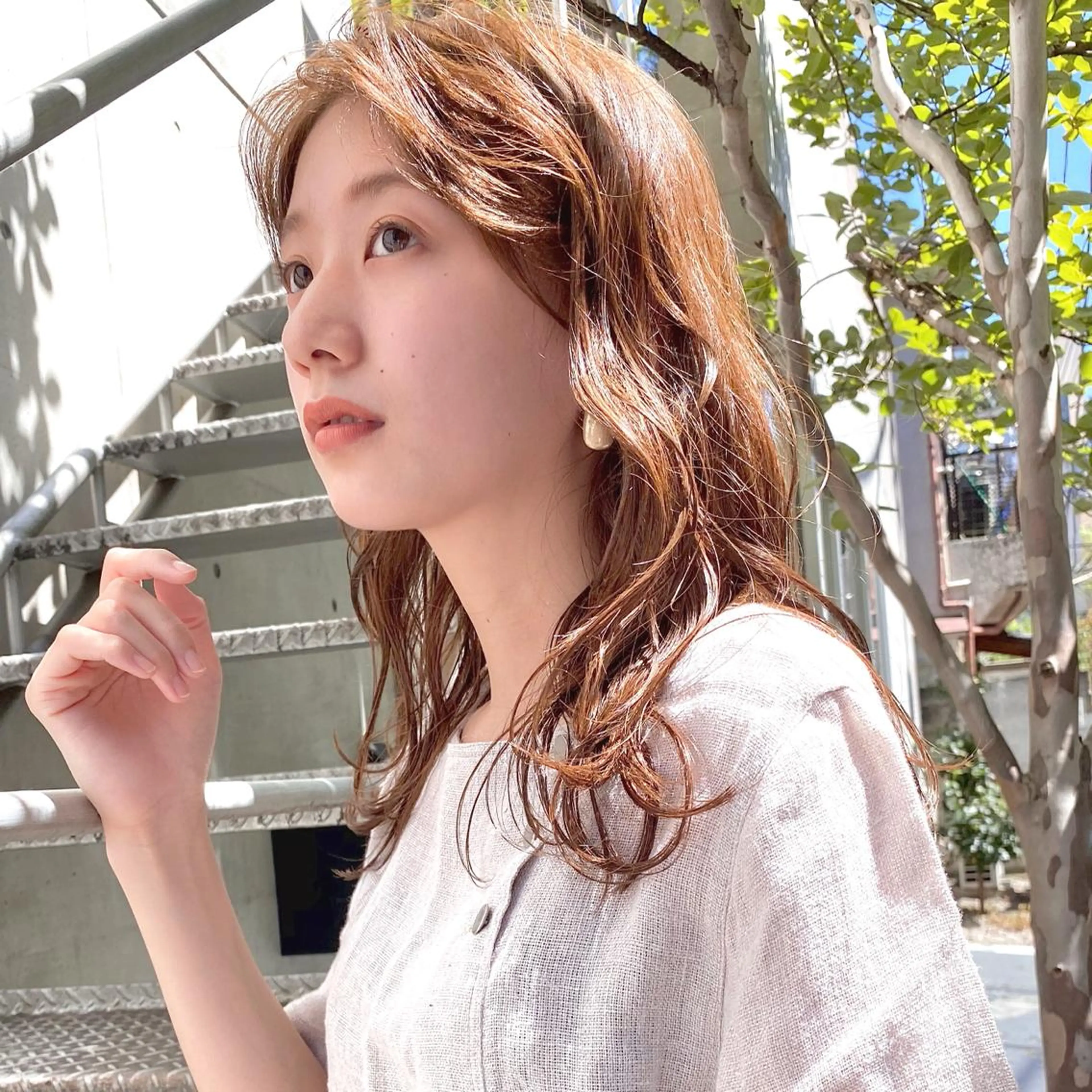 セミロング カラー パーマ ヘアアレンジ カット ヘアカラー トリートメント ヘッドスパ 【ダメージレス施術】 【透明感】北村 拓也のヘアスタイル