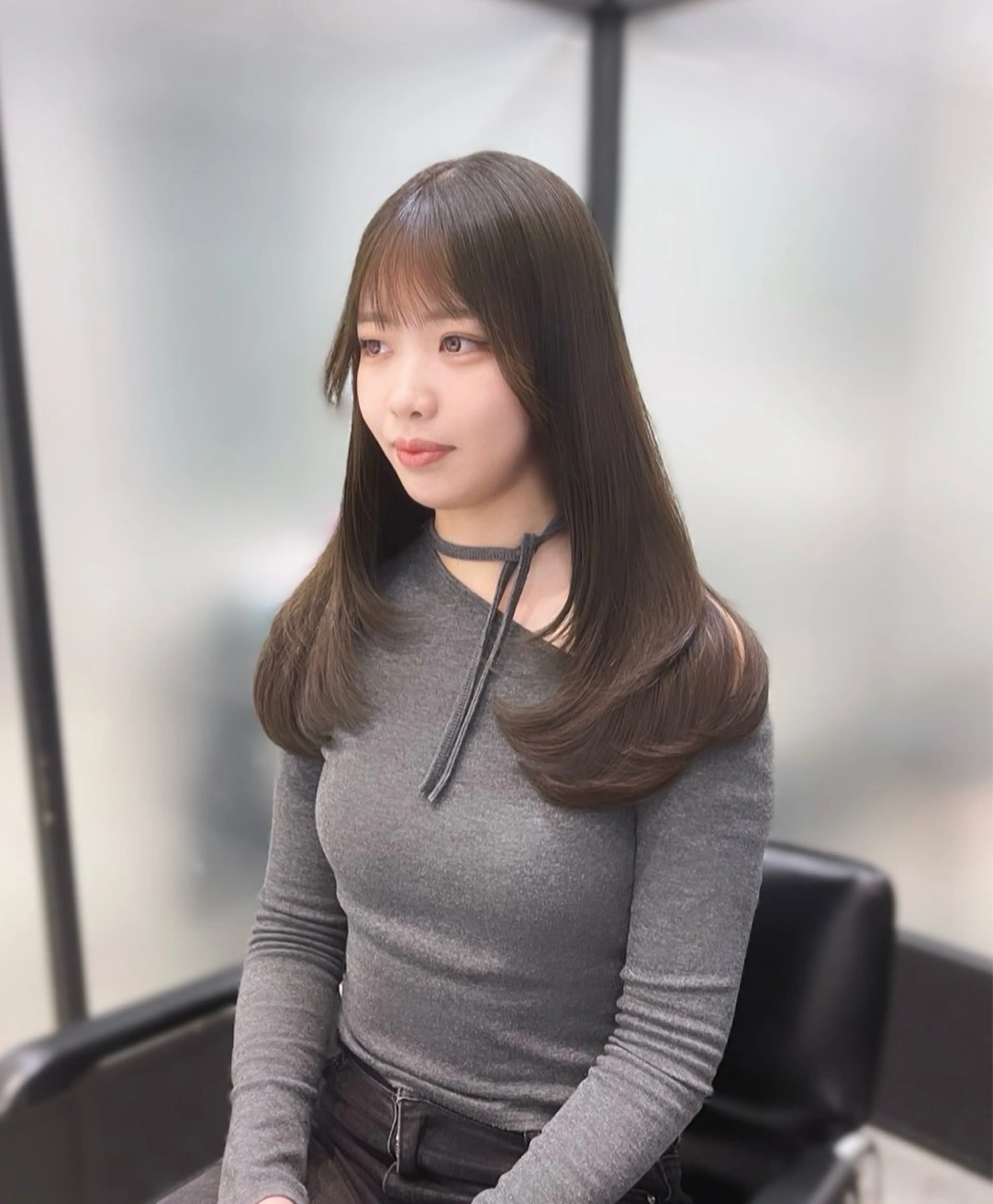 ロング 韓国風ヘア レイヤーカット 韓国レイヤーカット 髪質改善▫️水野有真のヘアスタイル