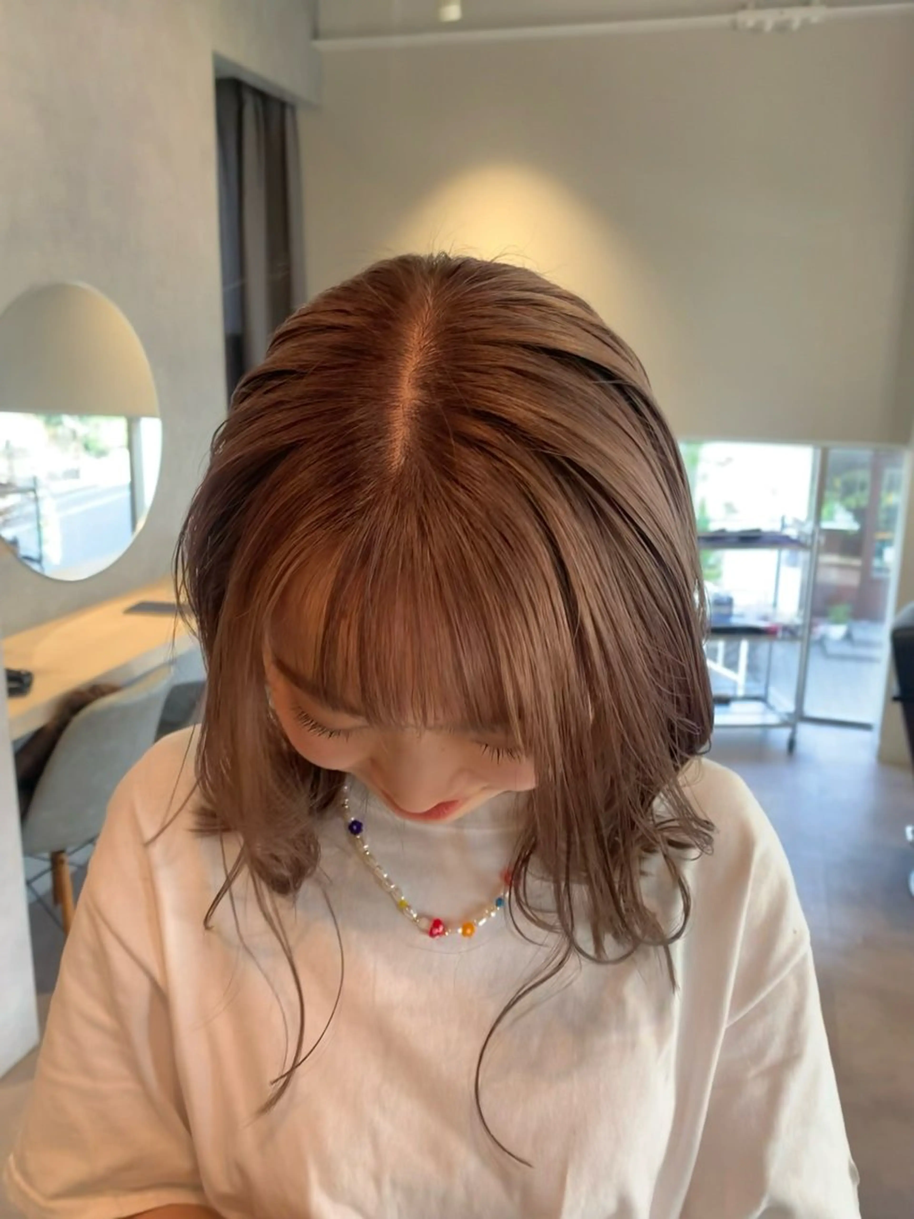 ミディアム カット ヘアカラー 【髪質改善🌿】木本 志歩のヘアスタイル