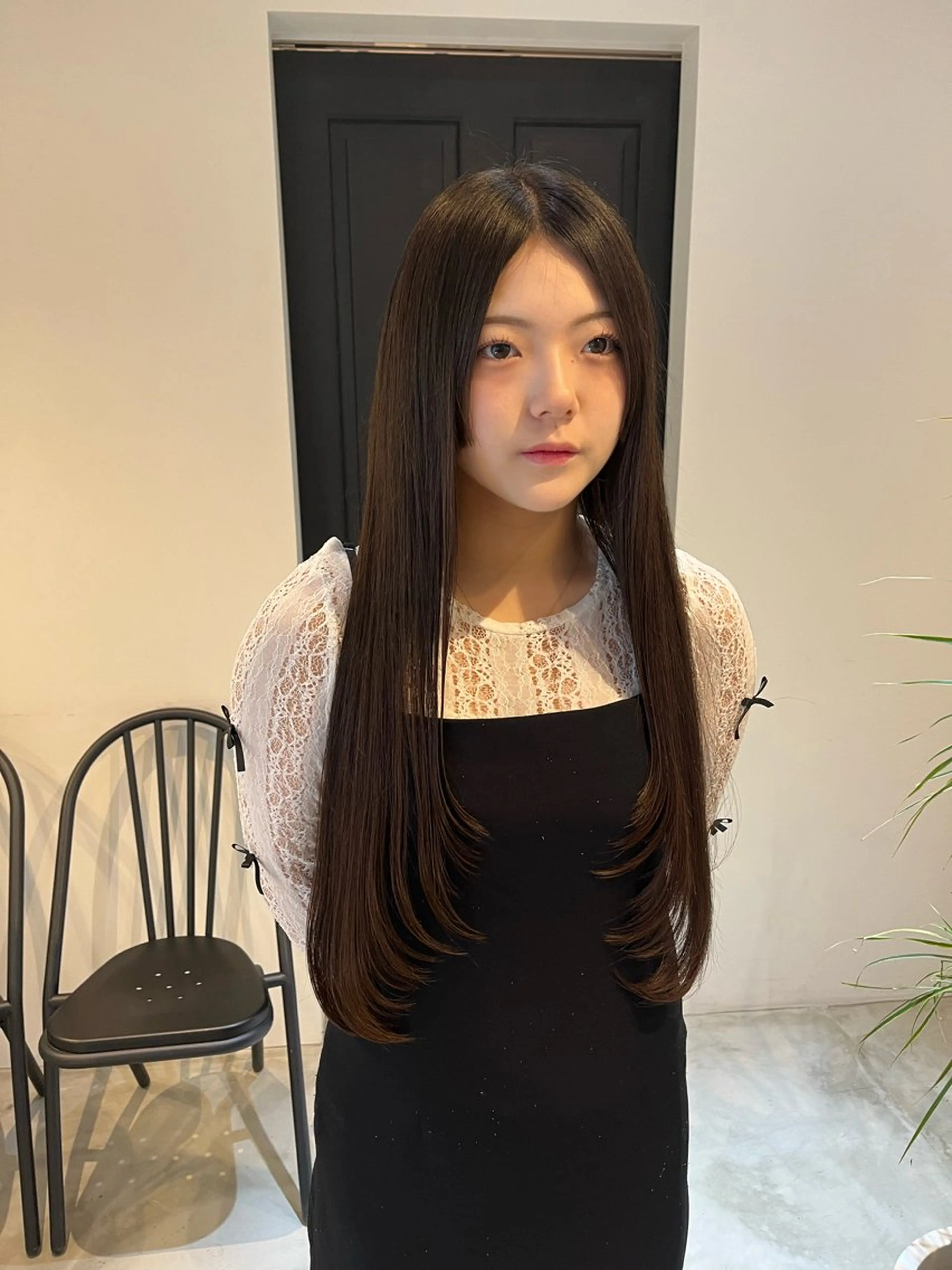 ロング 姫カット レイヤーカット ALLYS 渋谷店所属・最高級の艶のある カラーmei🎨のヘアスタイル