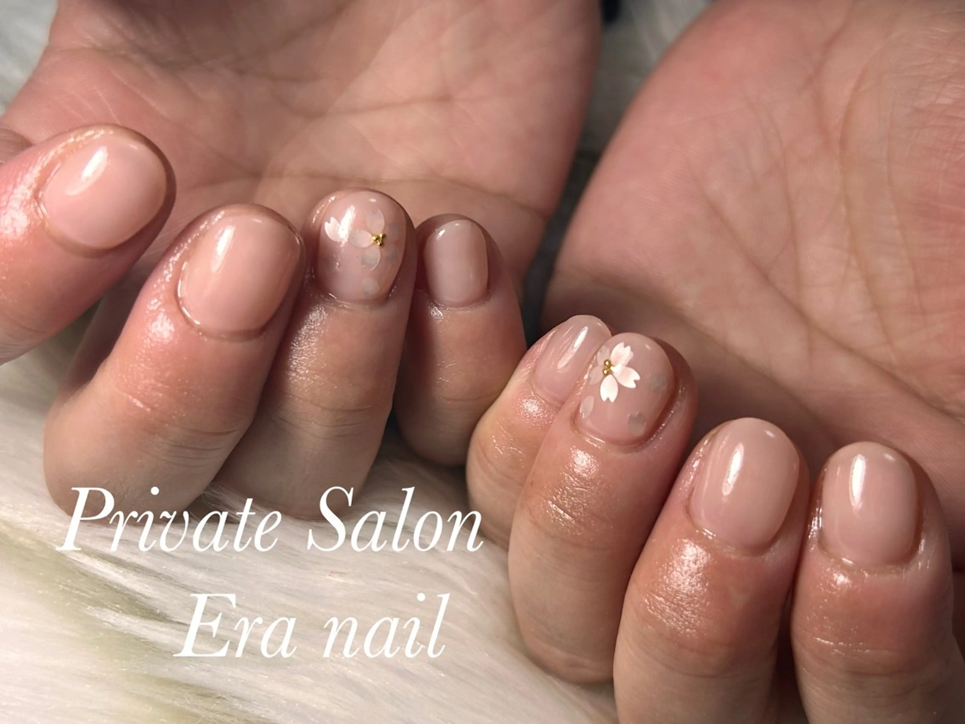ネイル 桜ネイル シンプルネイル ハンドネイル Era nailのネイルデザイン