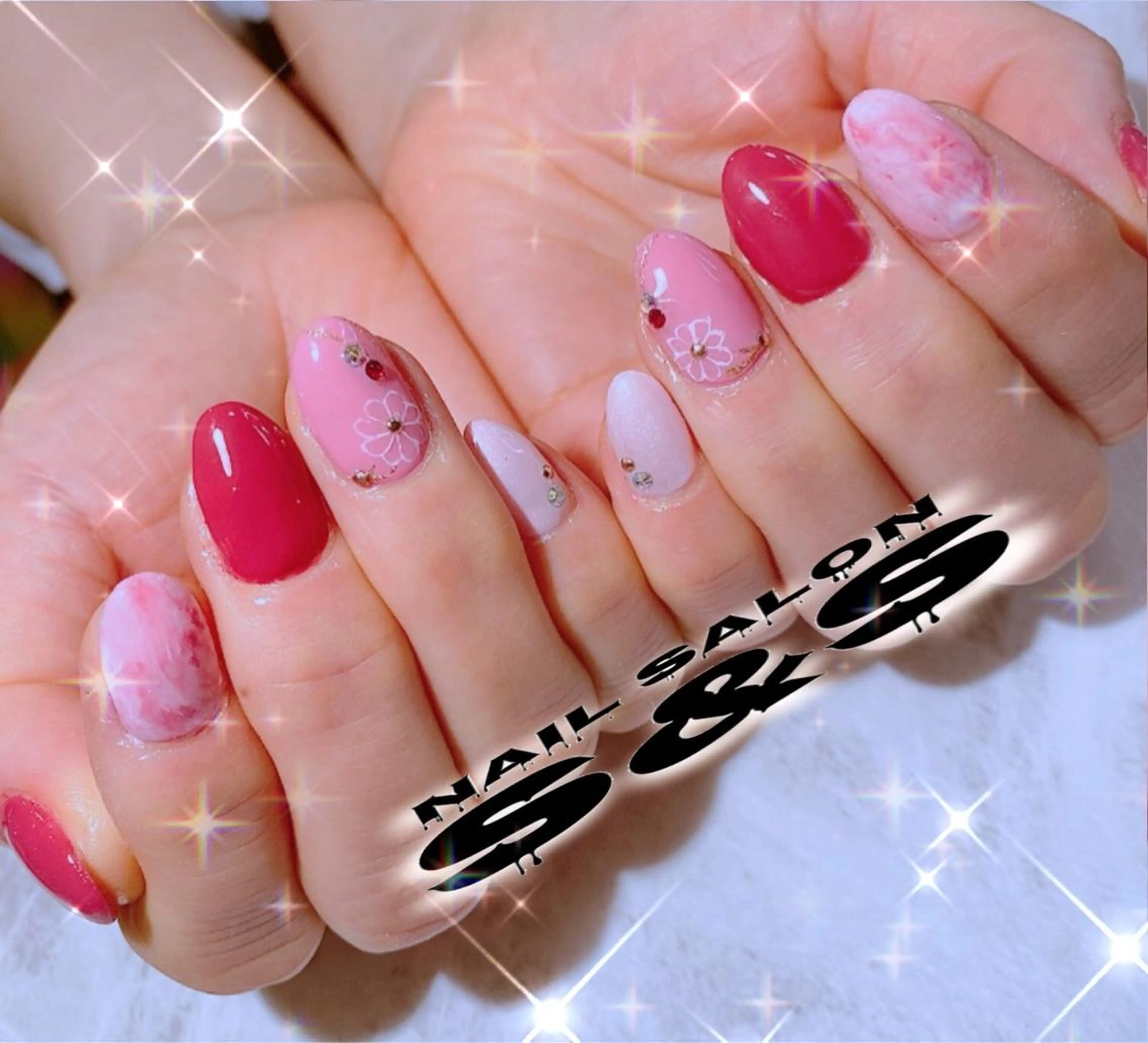 ネイル 桜ネイル 長さ出し メンズネイル 持ち込み スカルプネイル S&S 村田小百合のネイルデザイン