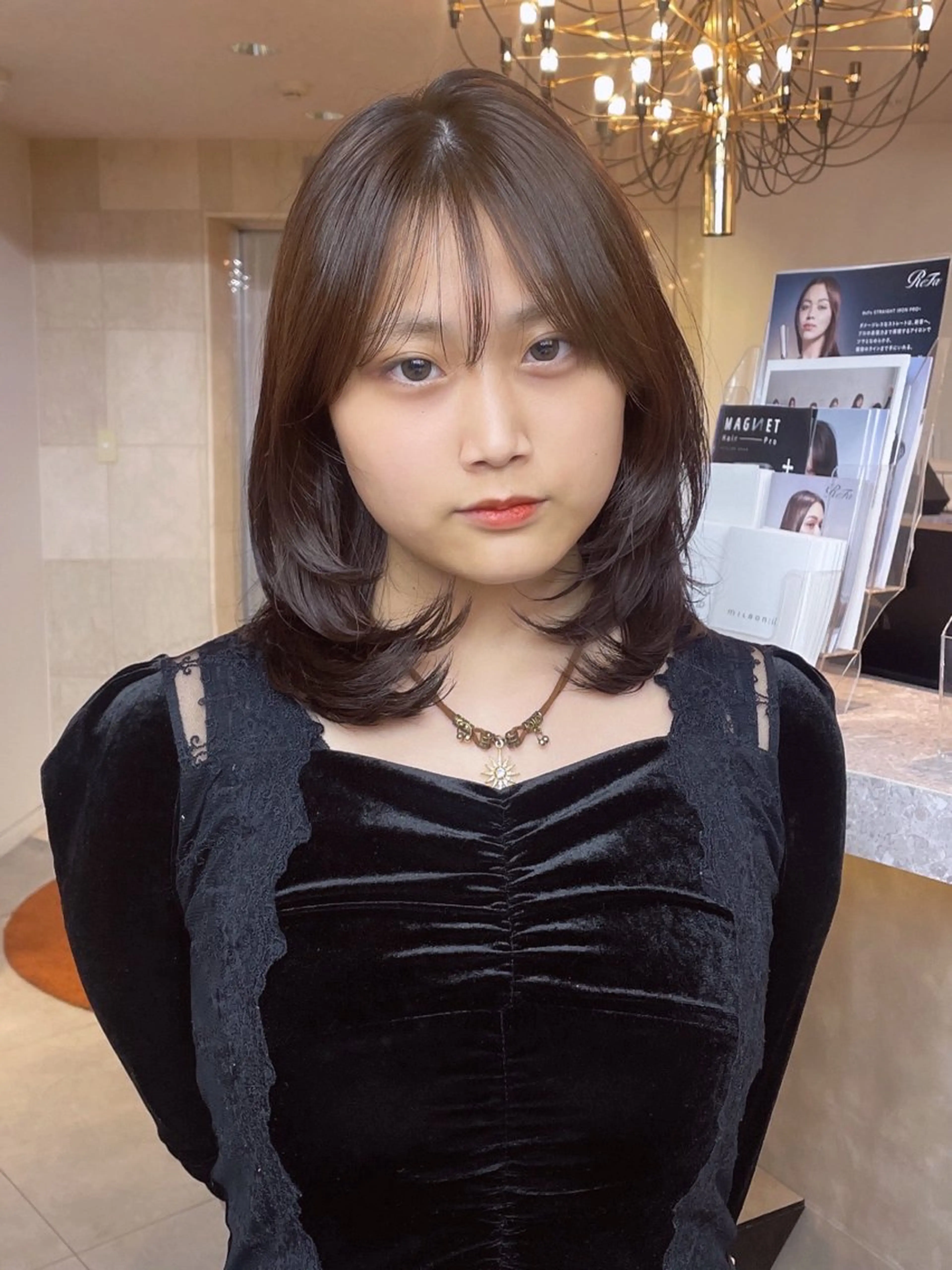 ミディアム カラー 韓国ヘア rin🎀のヘアスタイル