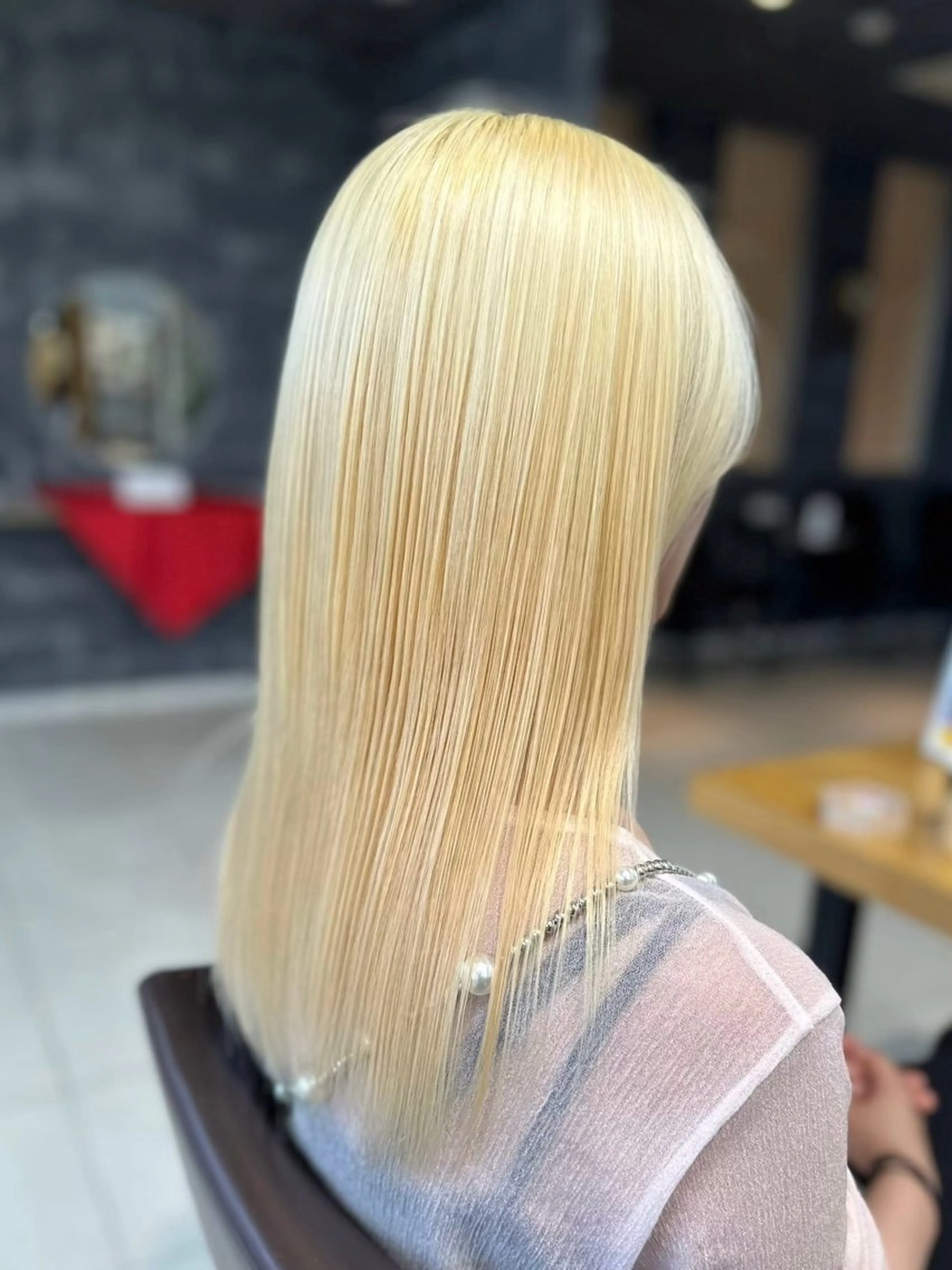 ロング カラー ブリーチ ブロンド 透明感カラー デザインカラー ダブルカラー ⭐️さき⭐️ カラー/エクステのヘアスタイル