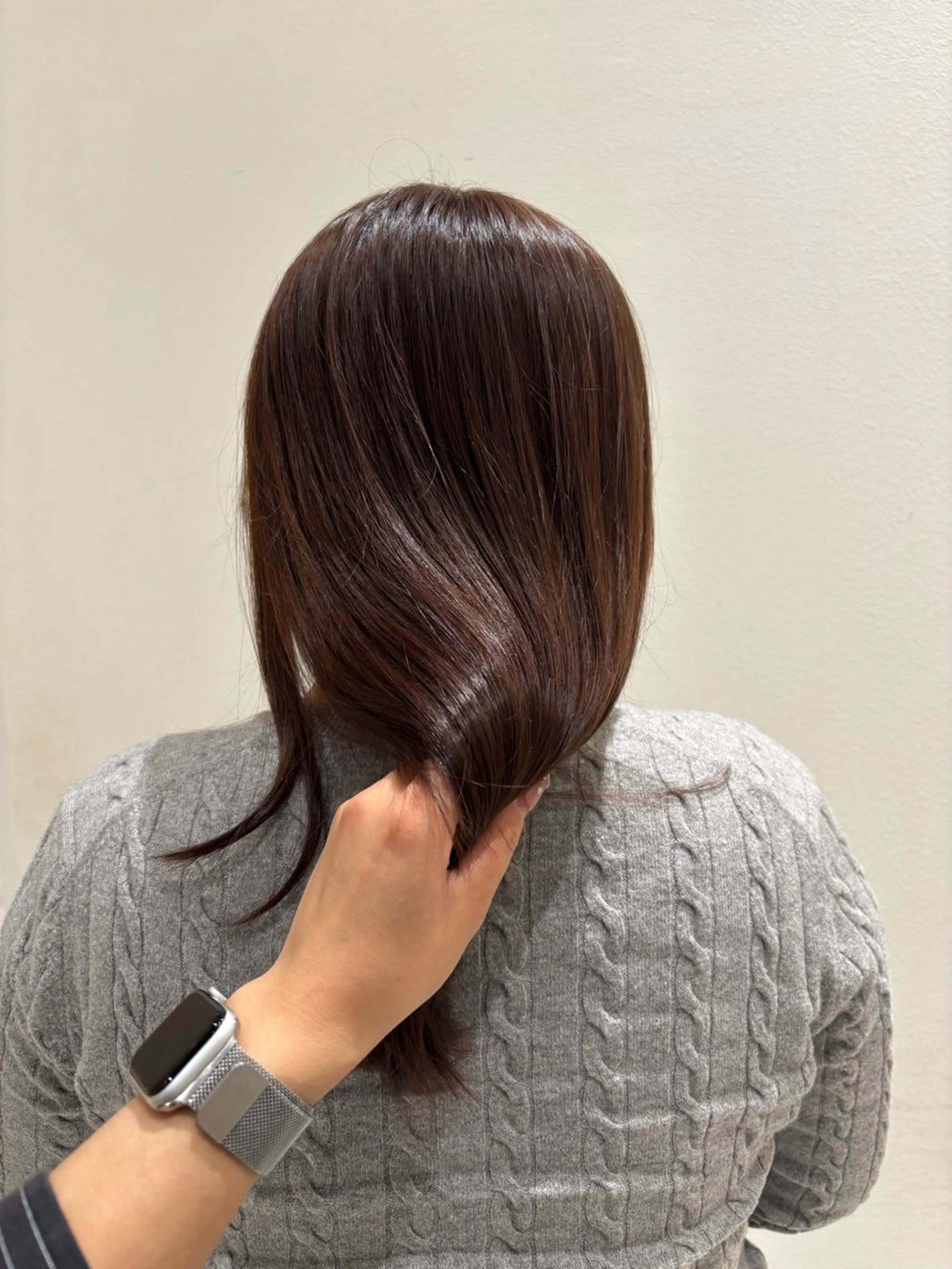 セミロング カラー ブラウンカラー マロンブラウン カット ヘアカラー 透明感カラー/ レイヤーkotonoのヘアスタイル