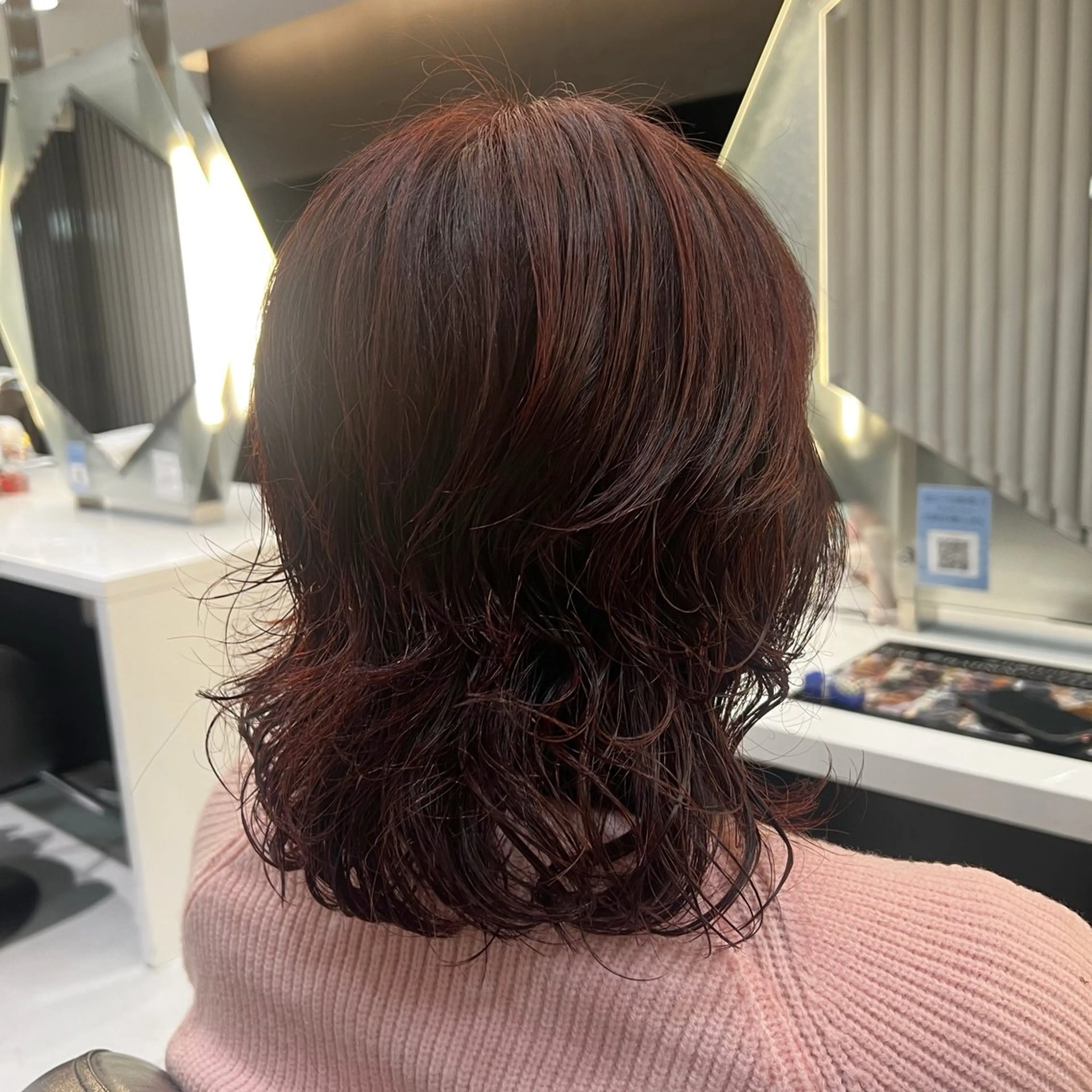 カラー パーマ 韓国風顔まわり/ベー ジュ/マツエク♡美咲のヘアスタイル