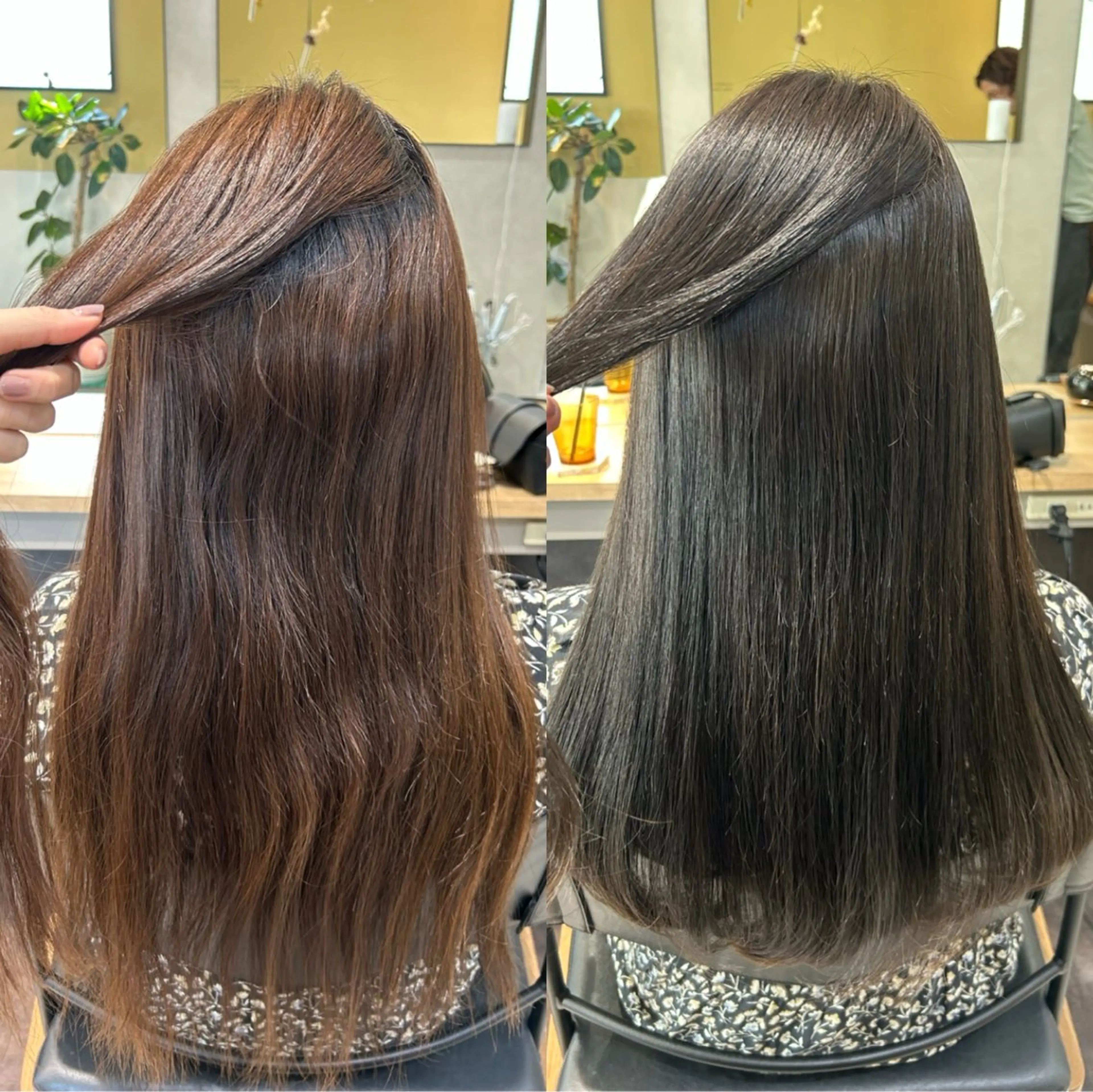 ロング パーマ 髪質改善 ストレートパーマ カット 縮毛矯正 トリートメント hub hair レイヤー/透明感のヘアスタイル