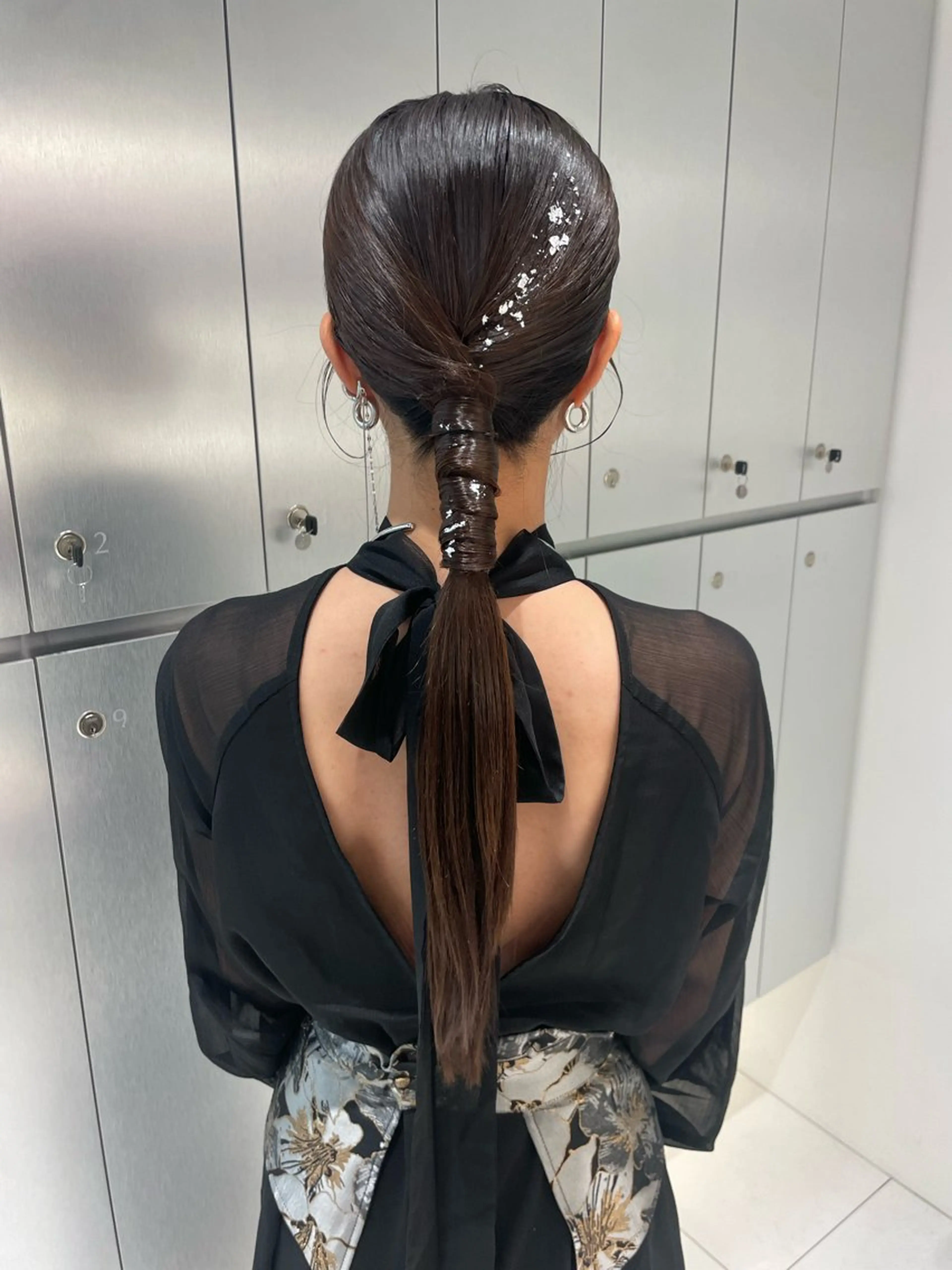 ヘアアレンジ ポニーテール 結婚式・ブライダル ヘアセット ヘアセット🎀耳つぼ 👂💎MONAMIのヘアスタイル