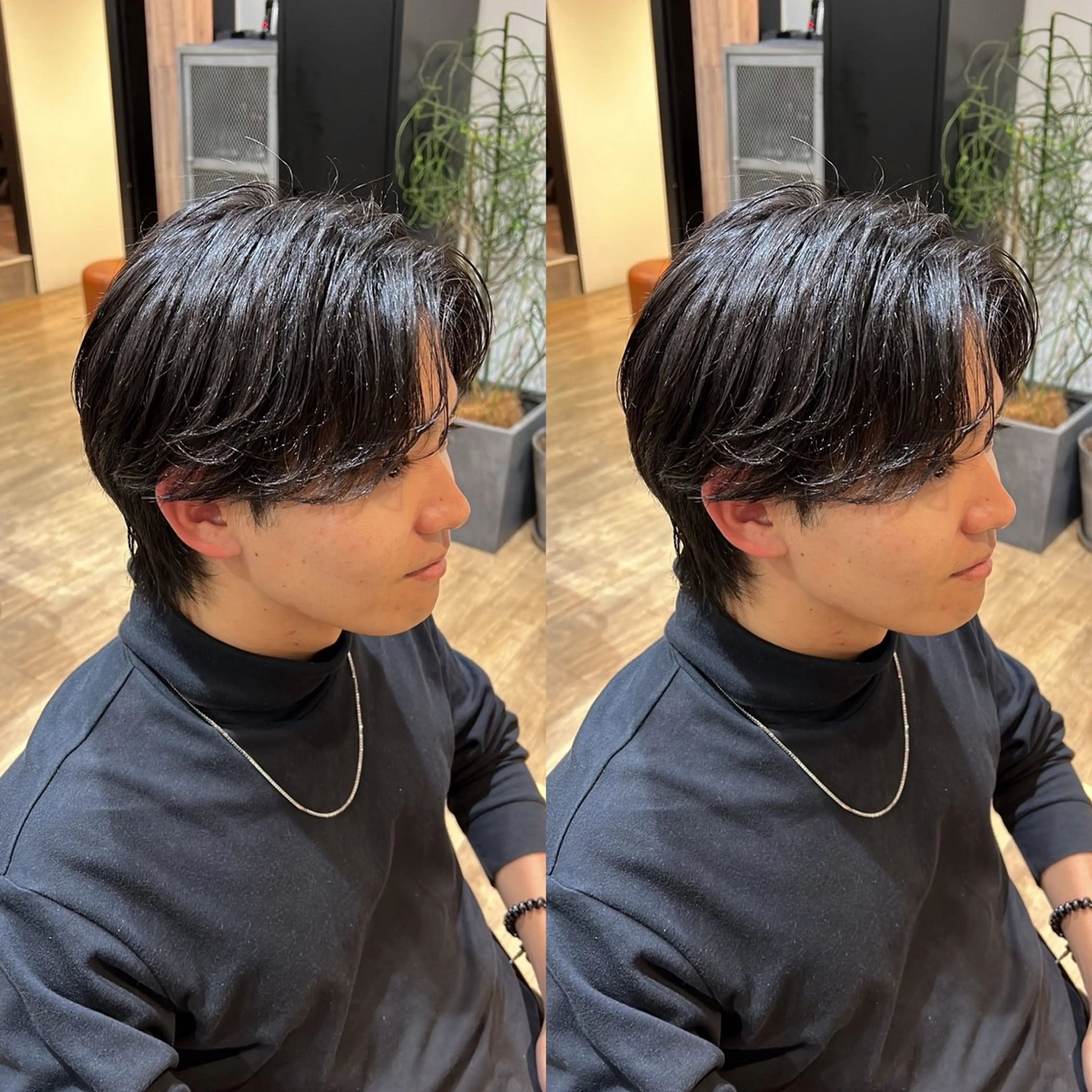 パーマ メンズ センターパート ／植田のヘアスタイル