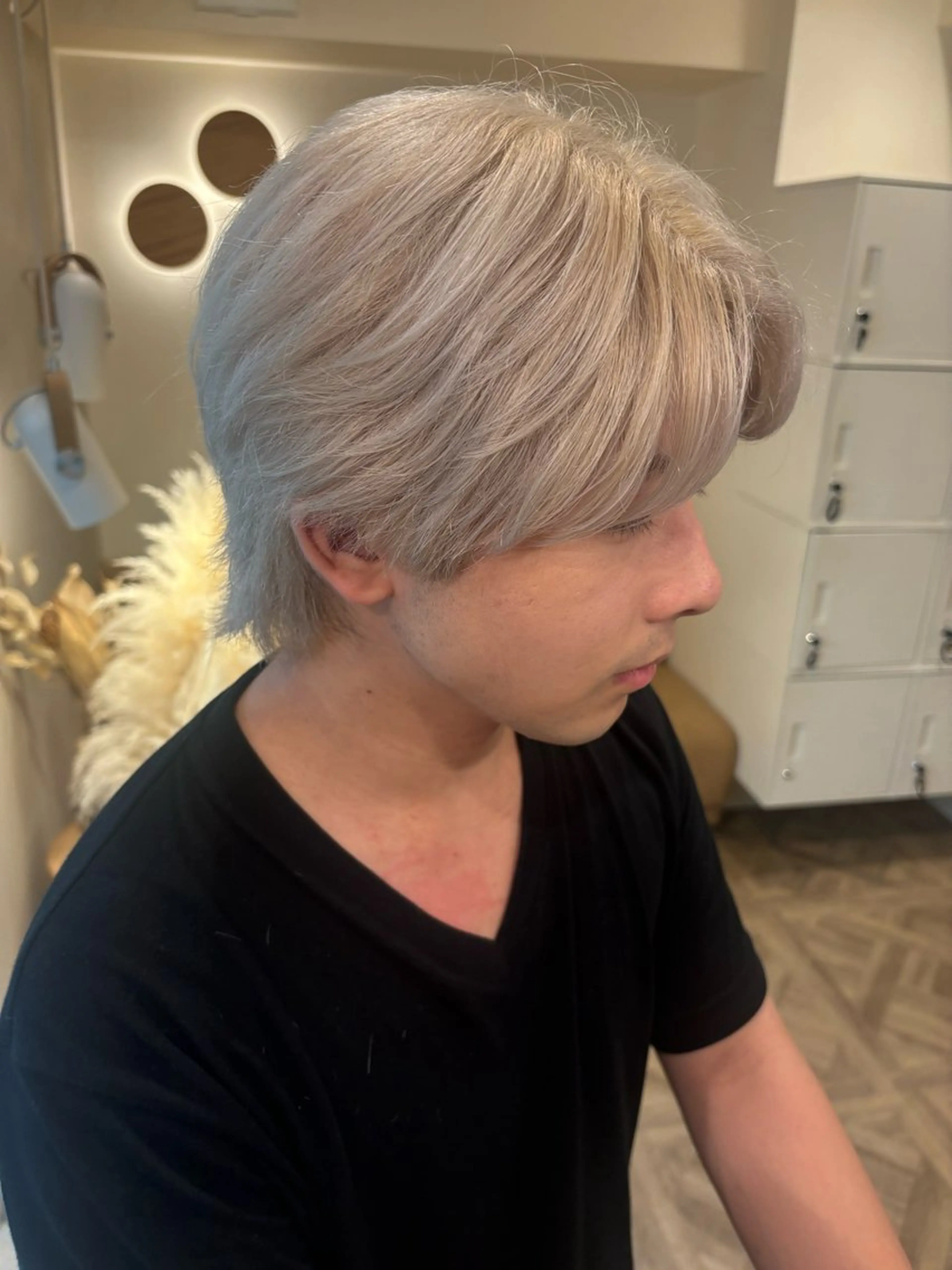 カラー メンズ メンズブリーチ ブリーチ ヘアカラー トリートメント 暖色/ミルクティー/ レイヤー/yuriaのヘアスタイル