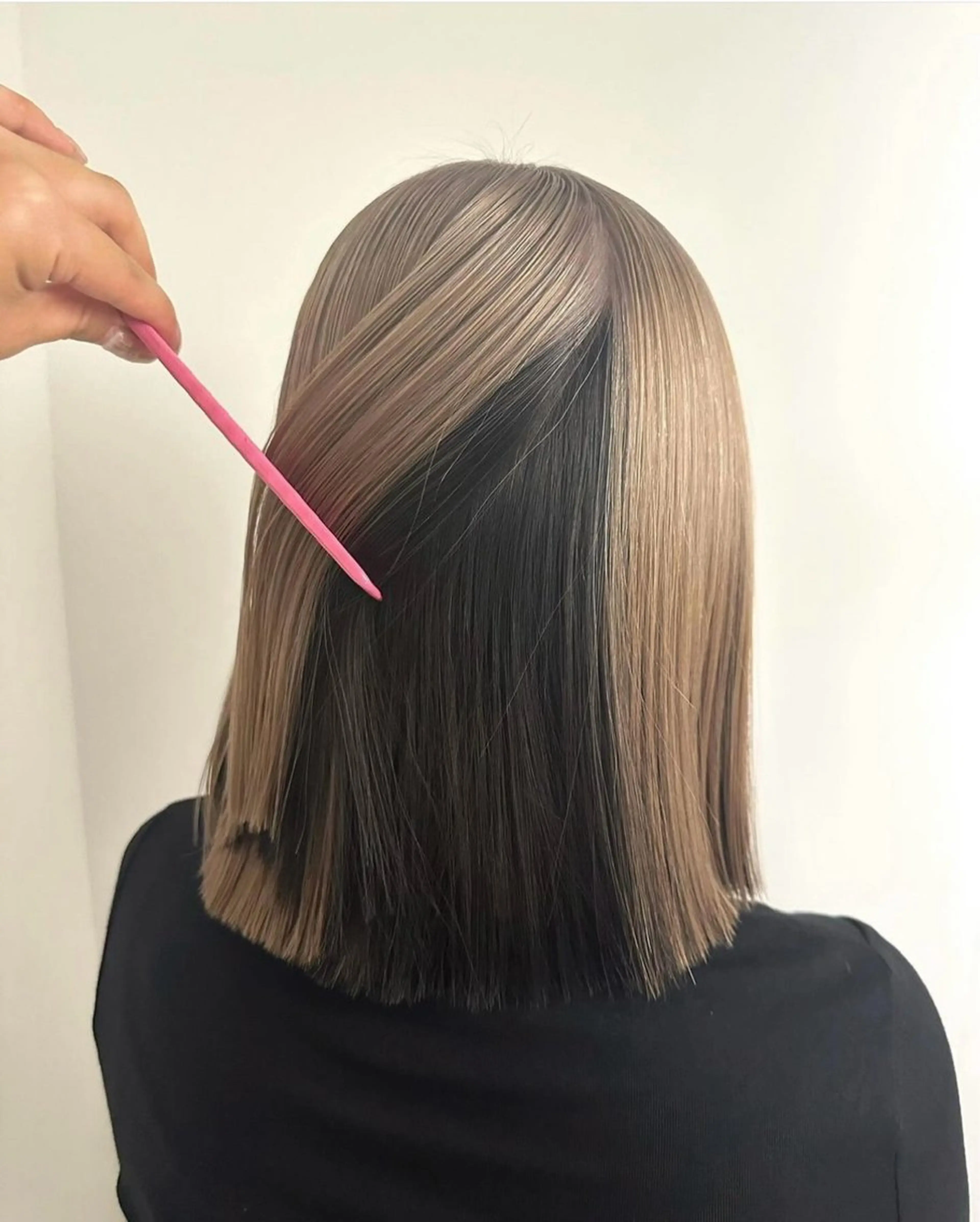 ミディアム カット ヘアカラー トリートメント Hana ハイトーン🕯🩰のヘアスタイル