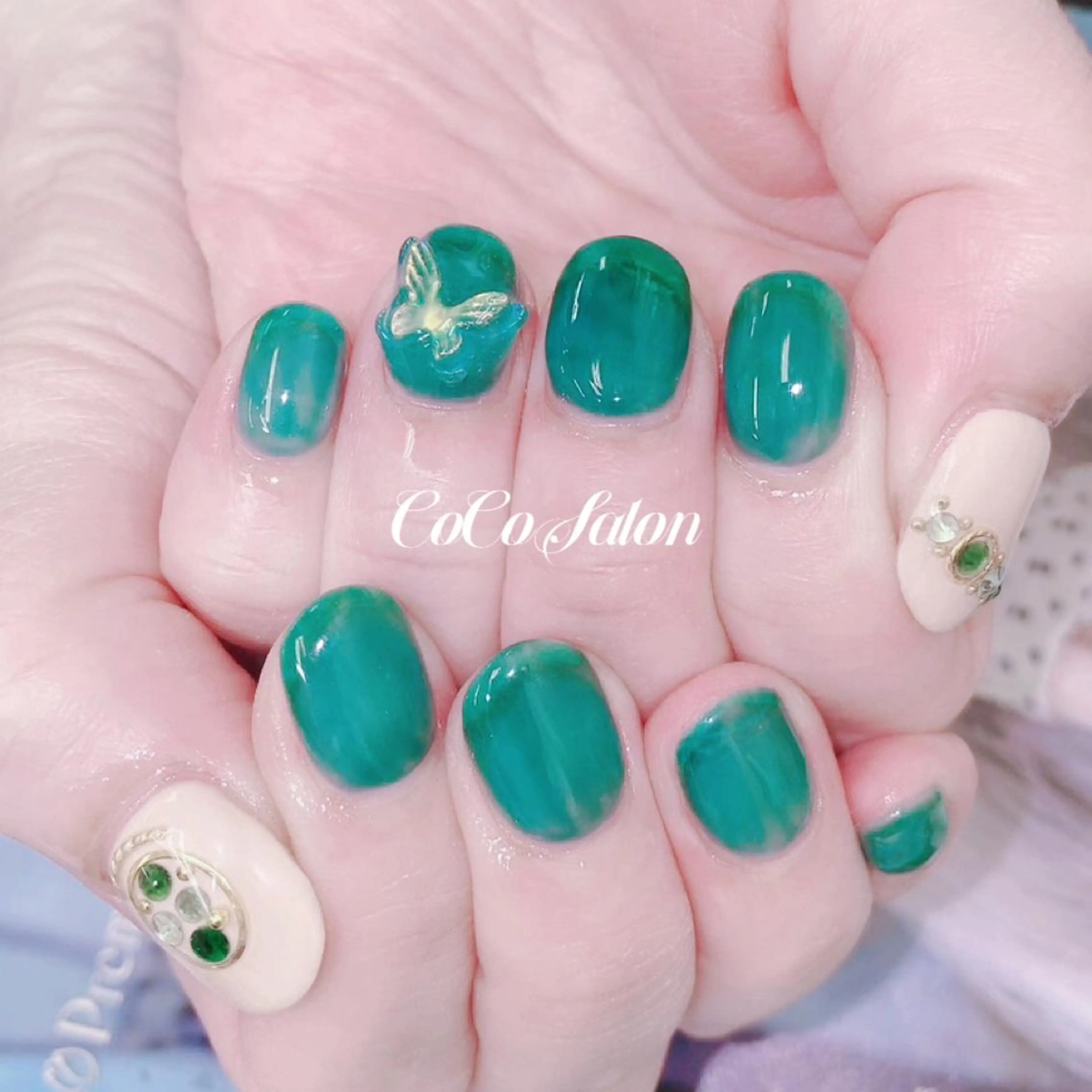 ネイル 夏ネイル ハンドネイル CoCoSalon ネイル/まつ毛予約のネイルデザイン