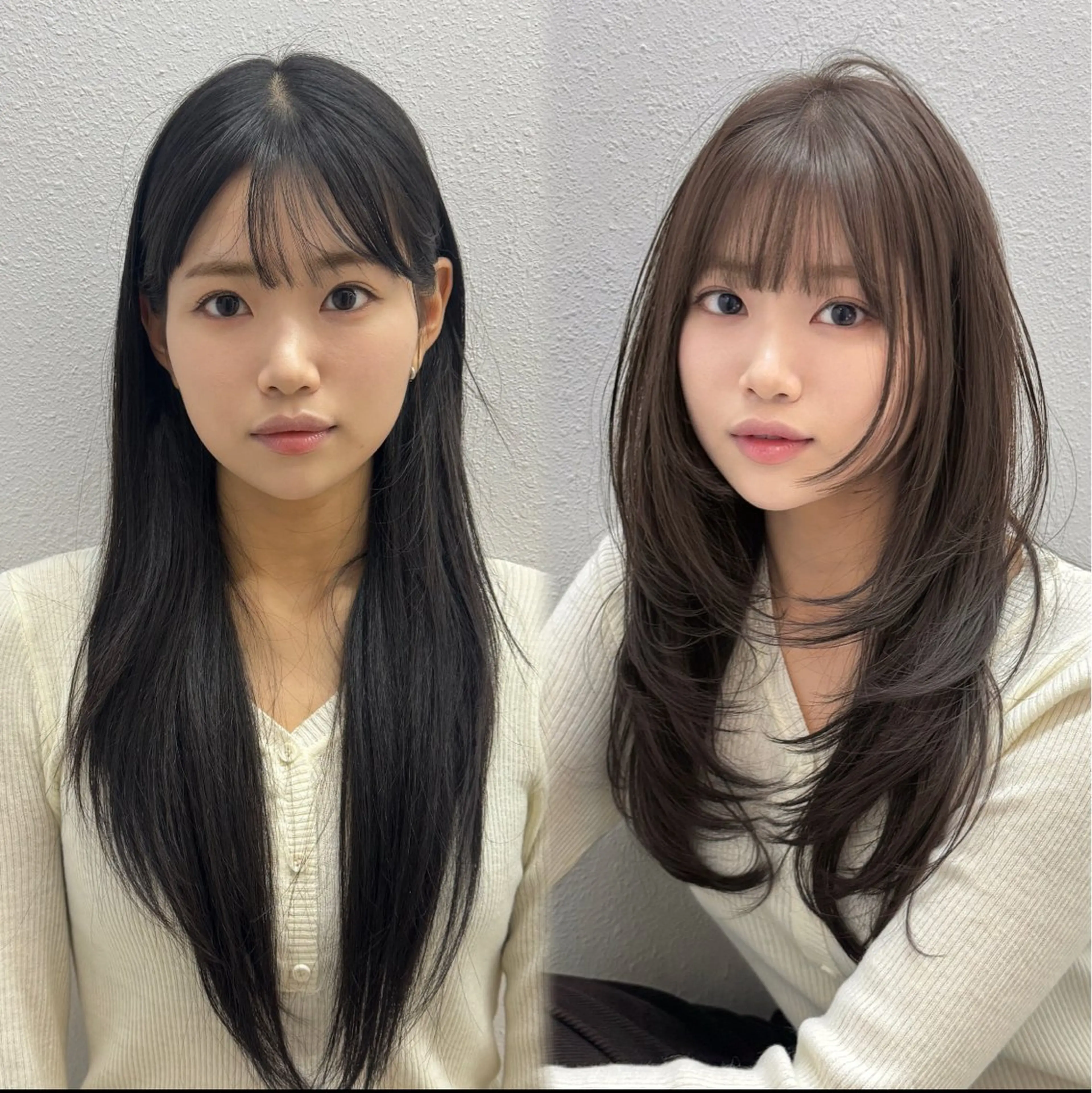 ロング カラー ブリーチ ケアカラー ブリーチなしカラー 髪質改善 韓国風ヘア カット ヘアカラー トリートメント ヘアセット ARMONY表参道店所属・韓国風レイヤーカラー ライムのヘアスタイル