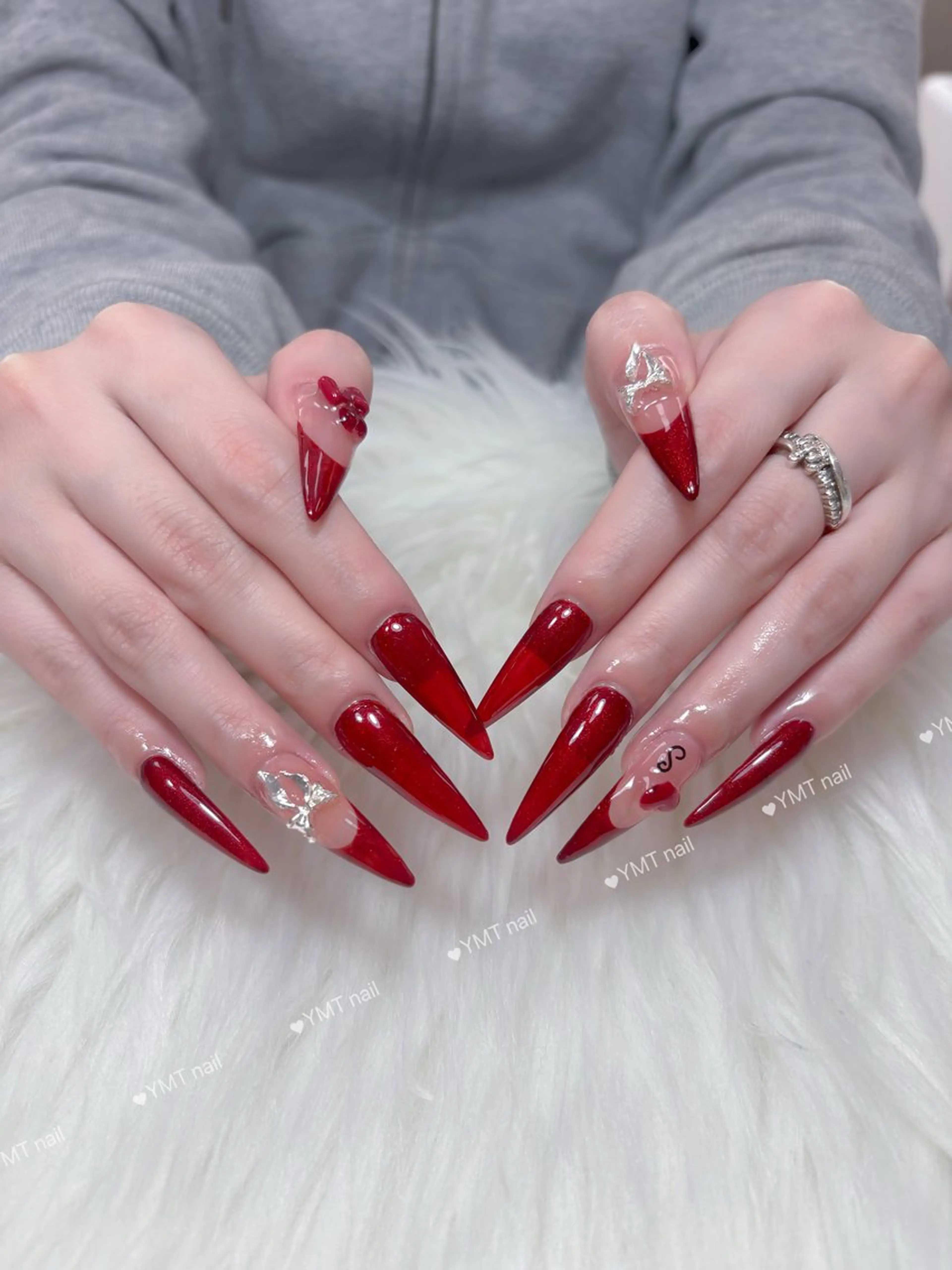 ネイル 長さ出し フットネイル ジェルネイル 韓国ネイル マグネットネイル ハンドネイル YMT NailStudio所属・YMT NailStudioのネイルデザイン