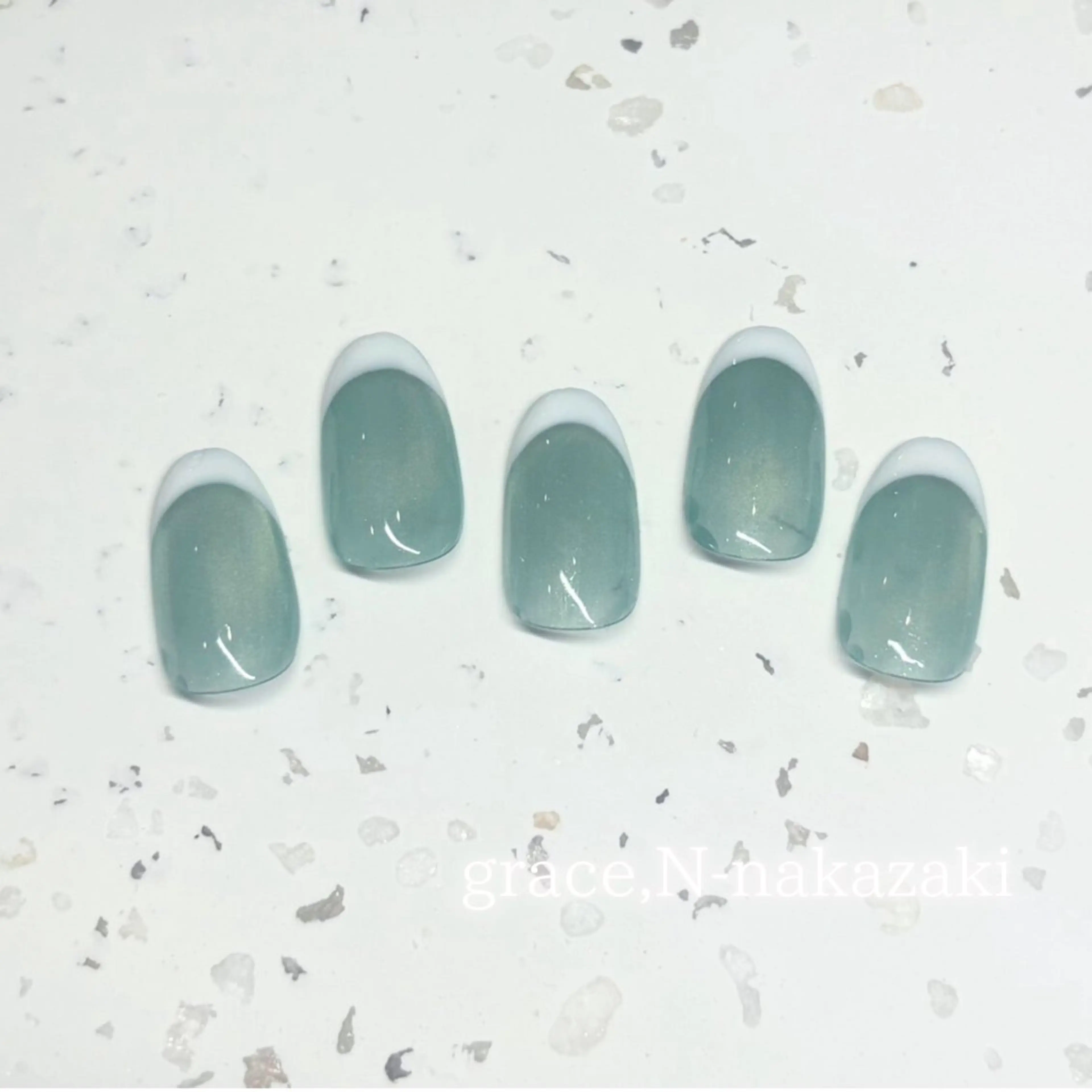 ネイル フレンチネイル マグネットネイル マグネットフレンチ grace .N-nakazaki所属・grace,N -nakazaki1のネイルデザイン