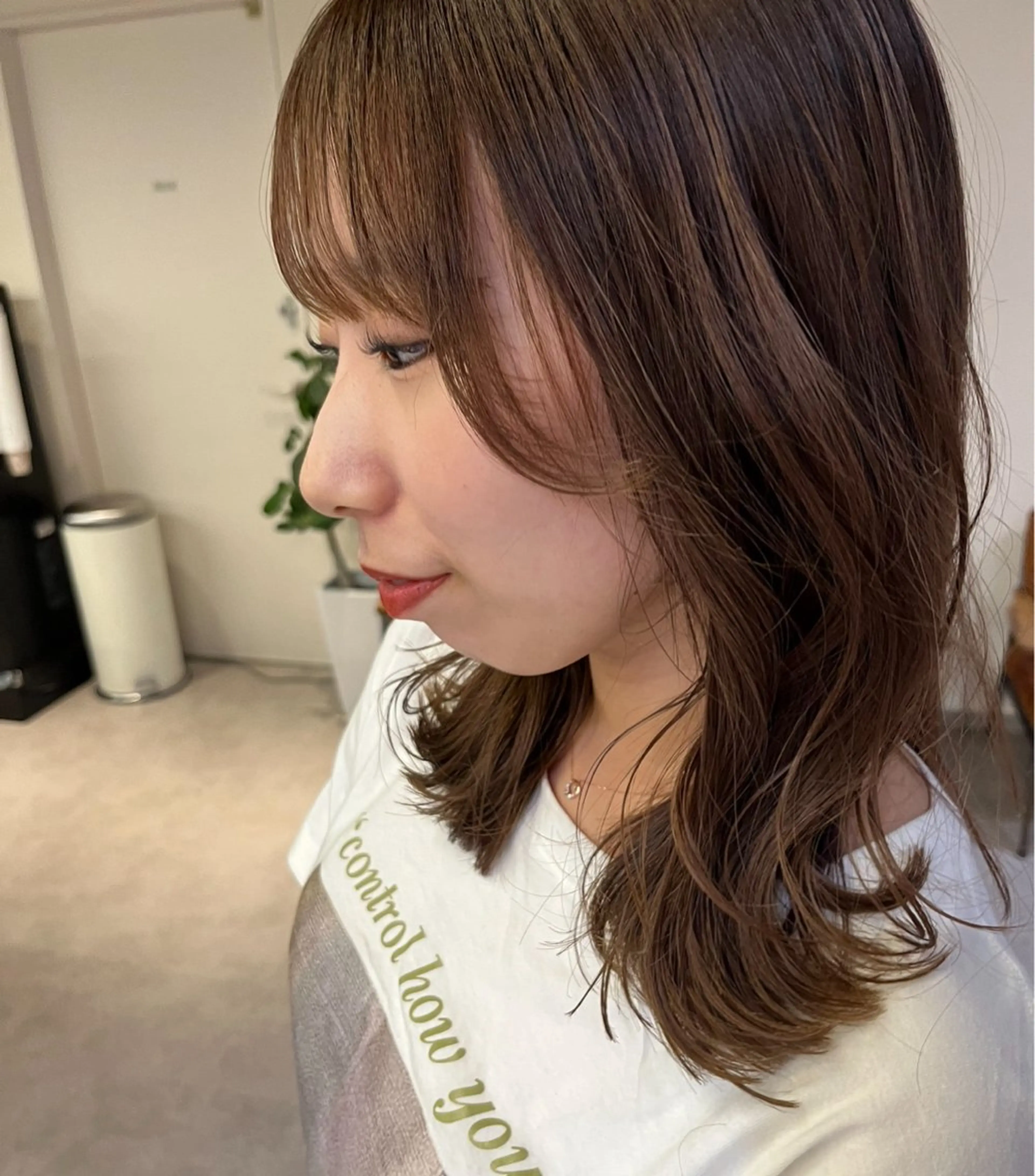 ミディアム レイヤーカット YUI🍊 ボブ/メンズパーマのヘアスタイル