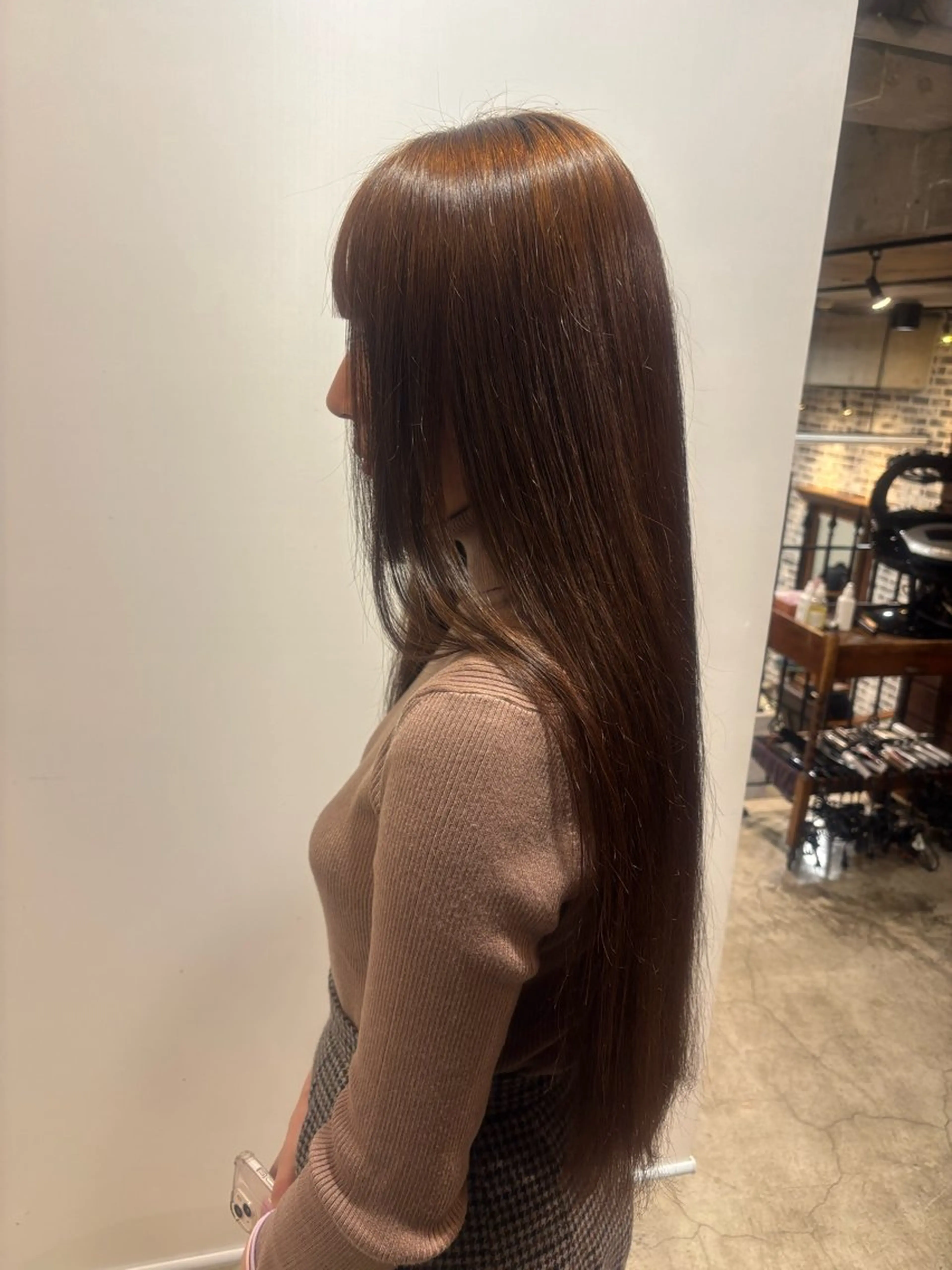 ロング 縮毛矯正 イージードリル募集 🔥平口はのんのヘアスタイル