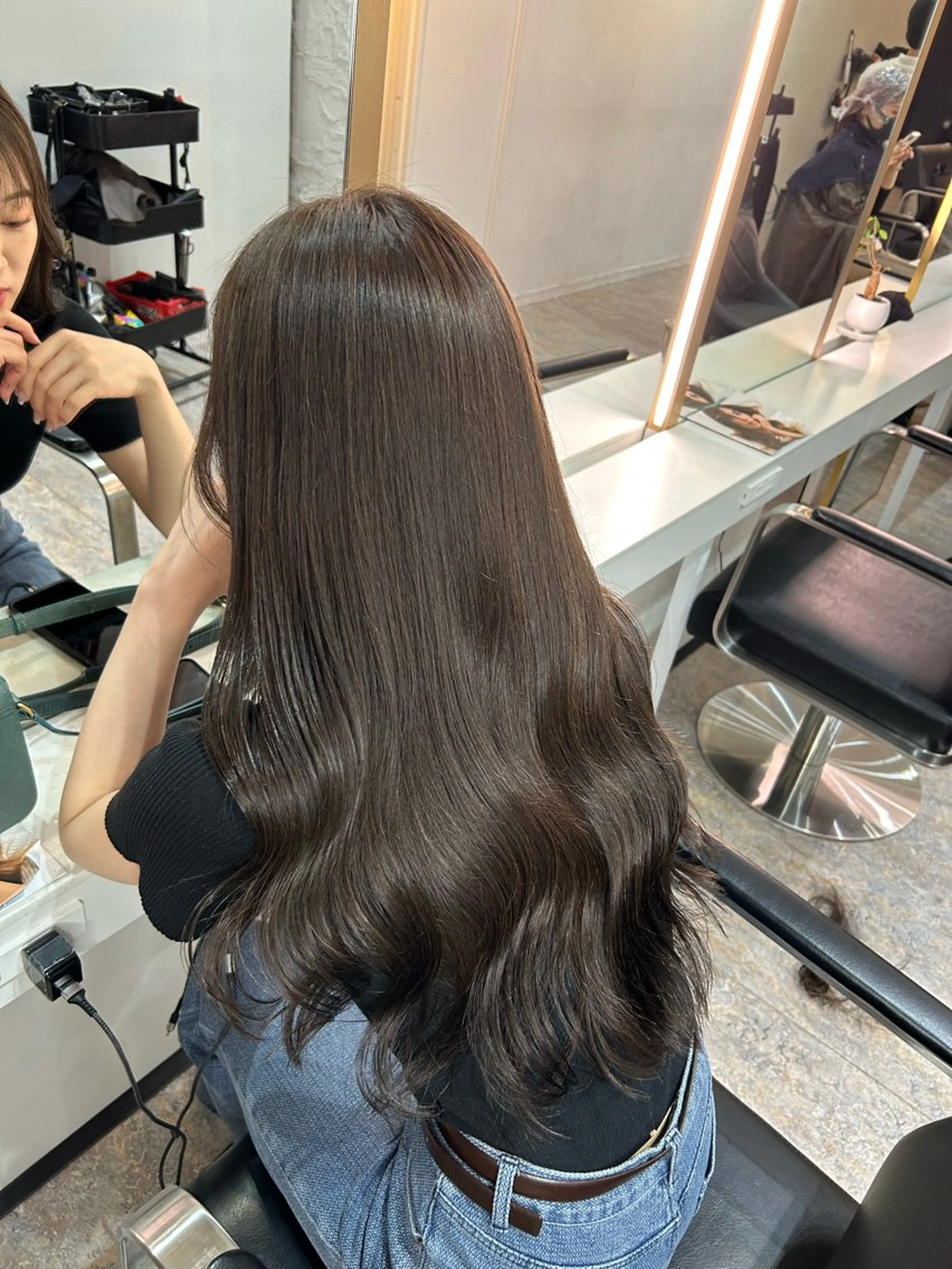 ロング カラー ベージュカラー カット ヘアカラー トリートメント レイヤーカット BLend 渋谷のヘアスタイル