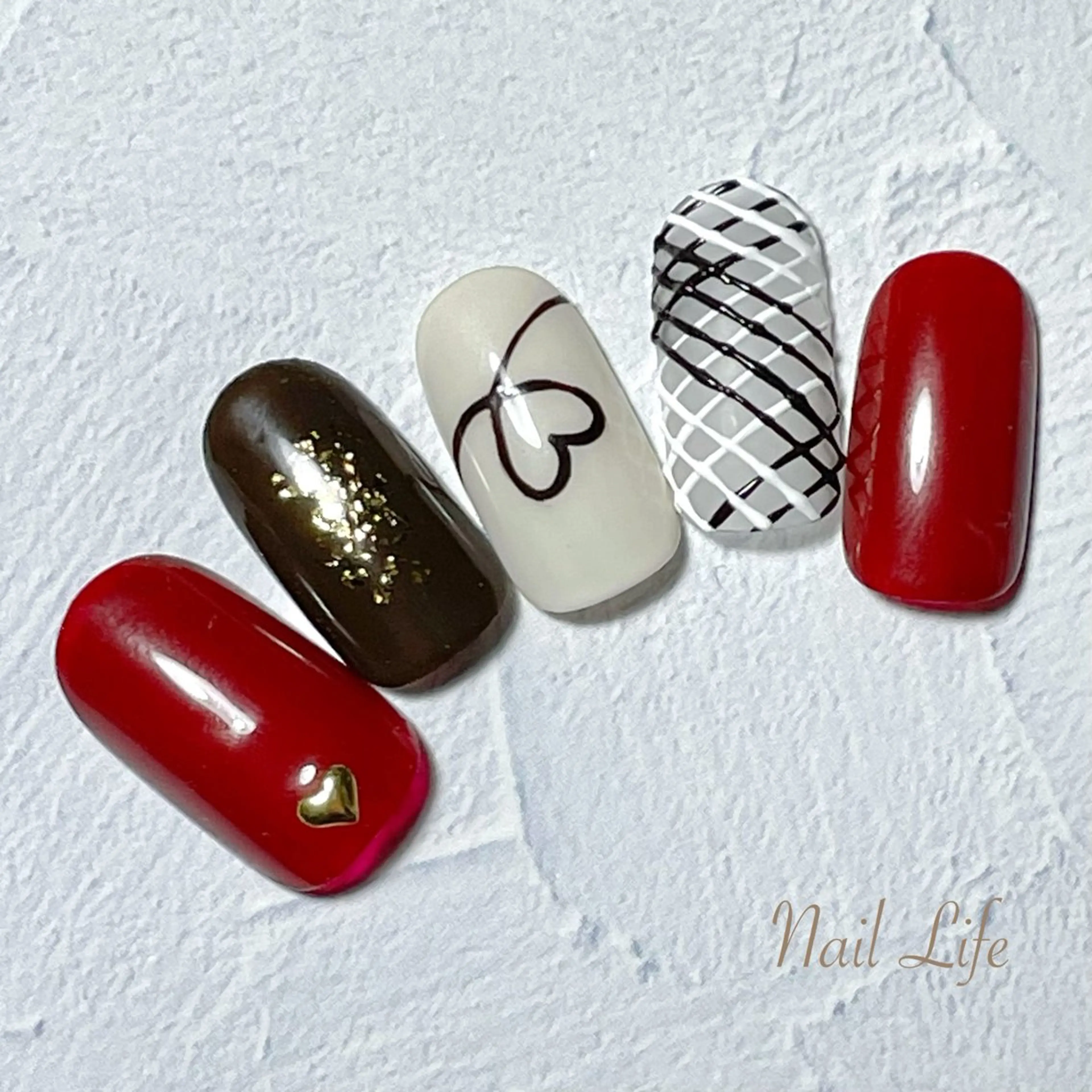 ネイル バレンタイン 大嶋 めぐみのネイルデザイン