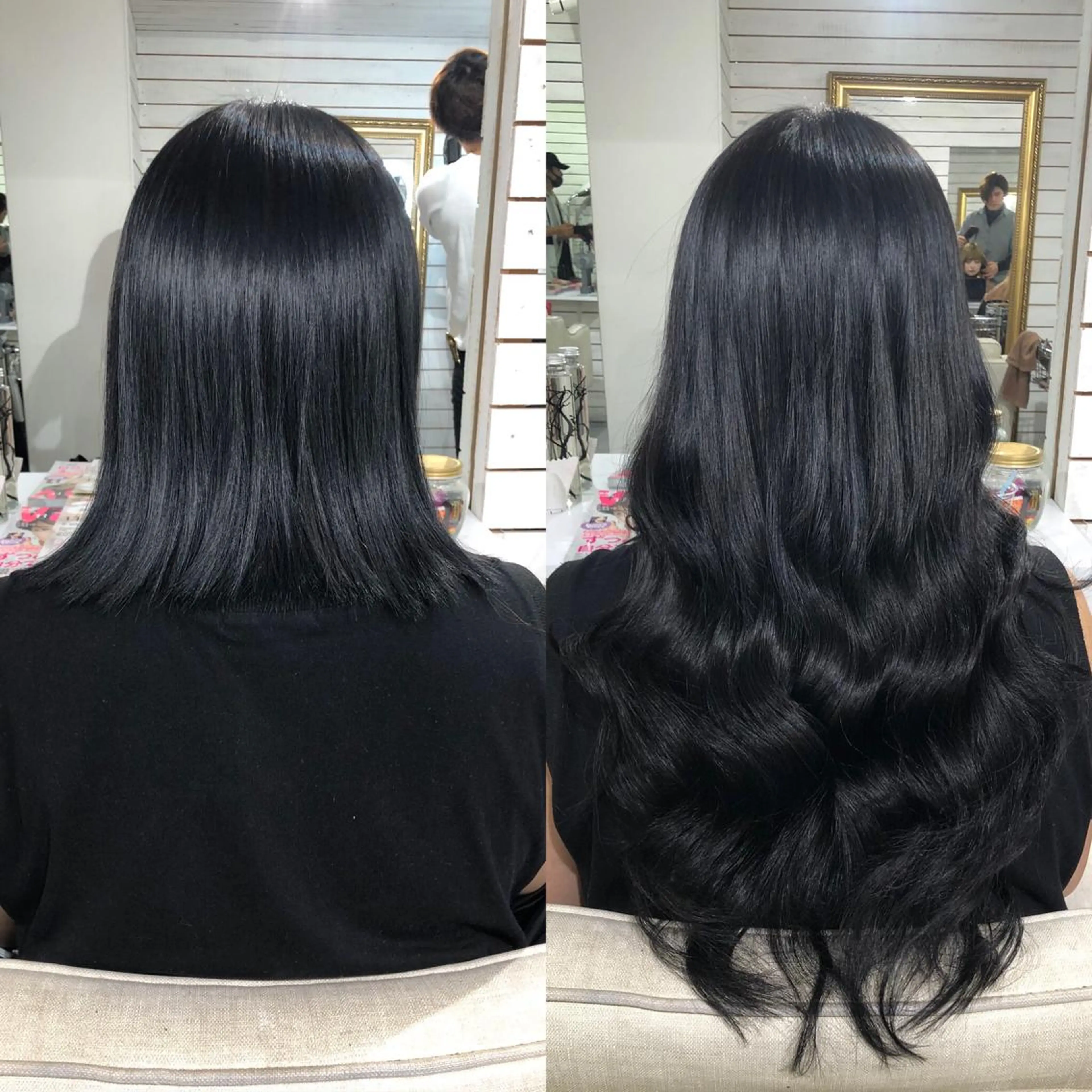 セミロング カラー シールエクステ エクステ カット エクステ 🦋美髪／エクステ 🦋アベイクミのヘアスタイル