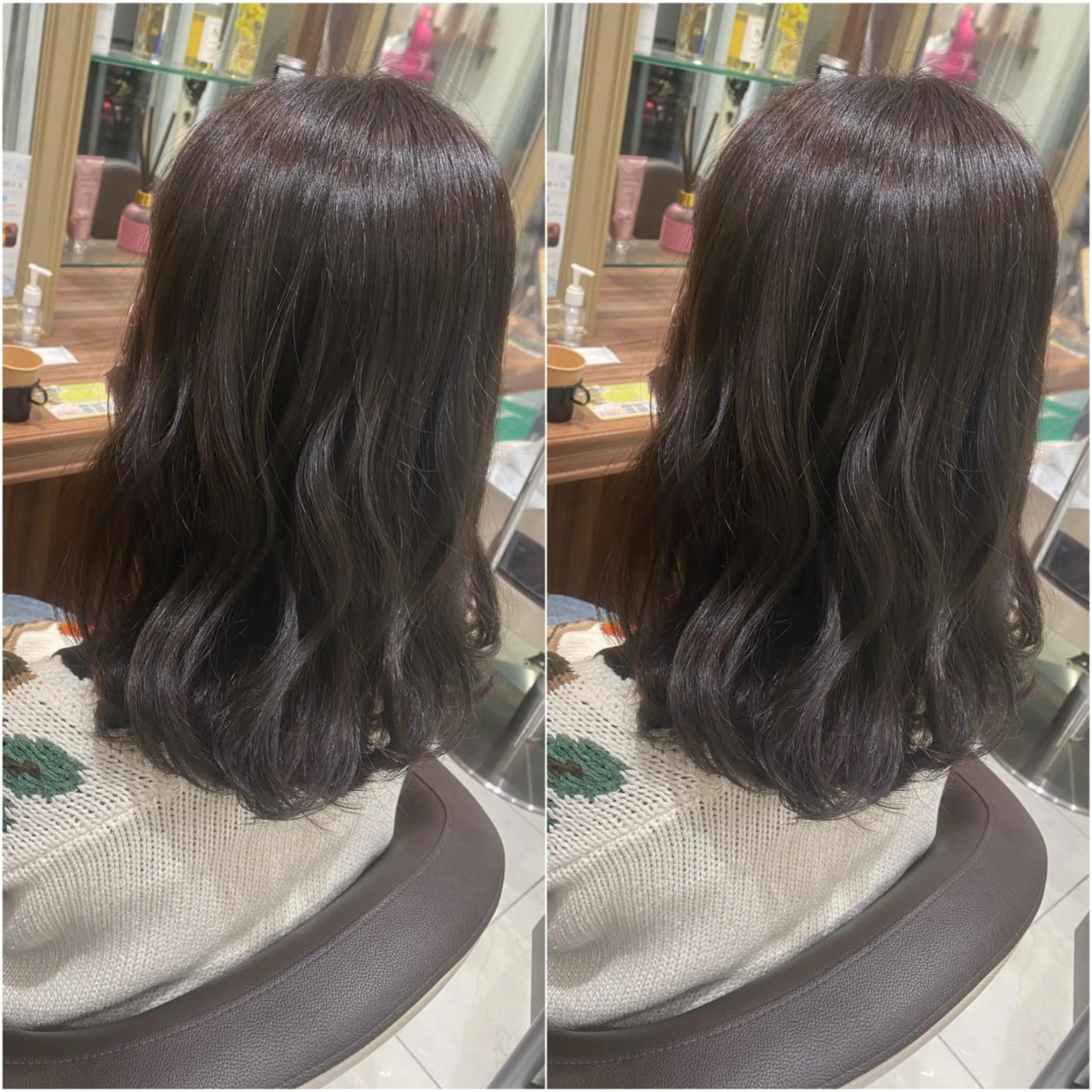 ミディアム カラー 全席個室　暖色カラー Zina松園優香🌸のヘアスタイル