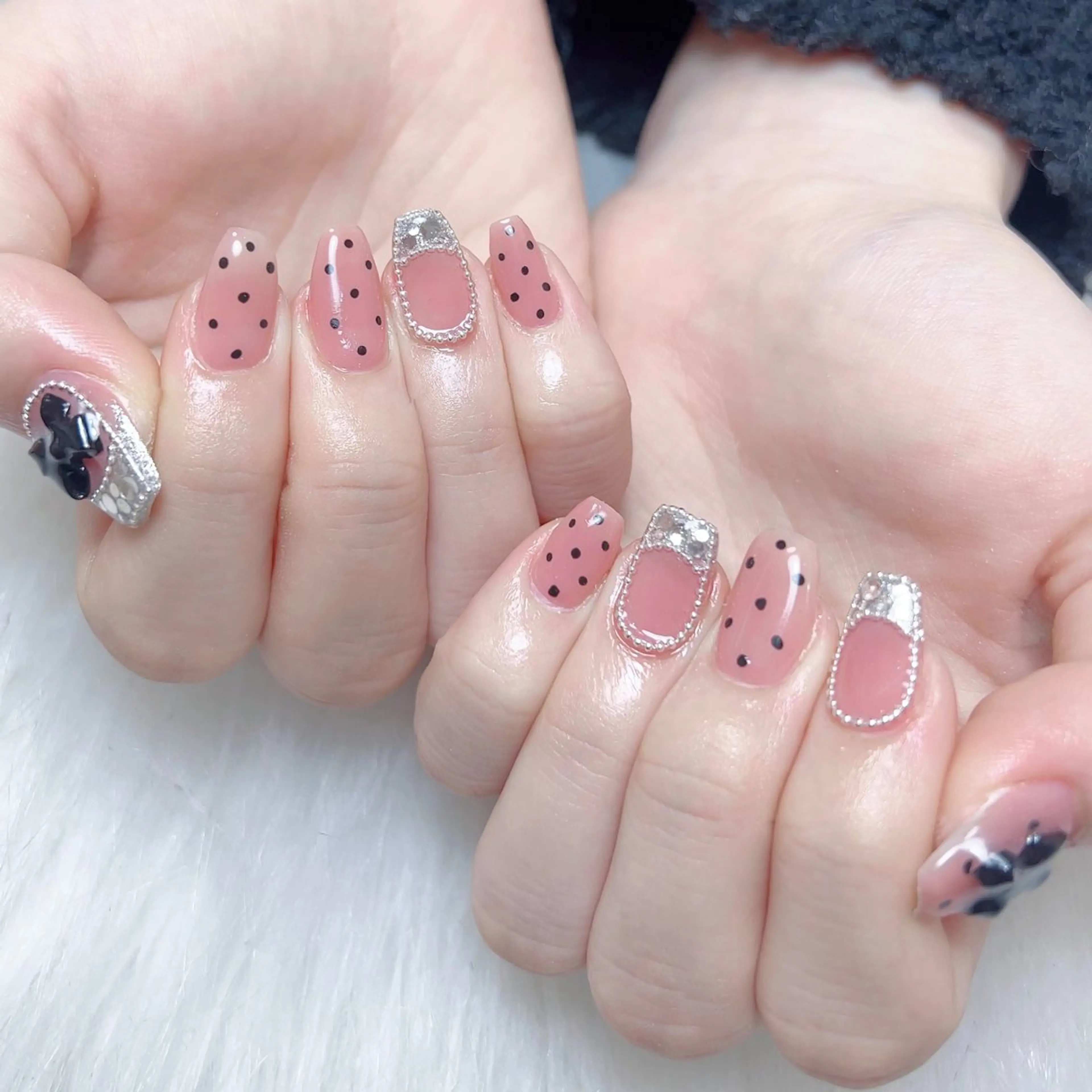 メンズ ネイル メンズ韓国風 アートネイル オーロラネイル ガーリー キラキラネイル ハンドネイル Nail salon 木にいるのネイルデザイン