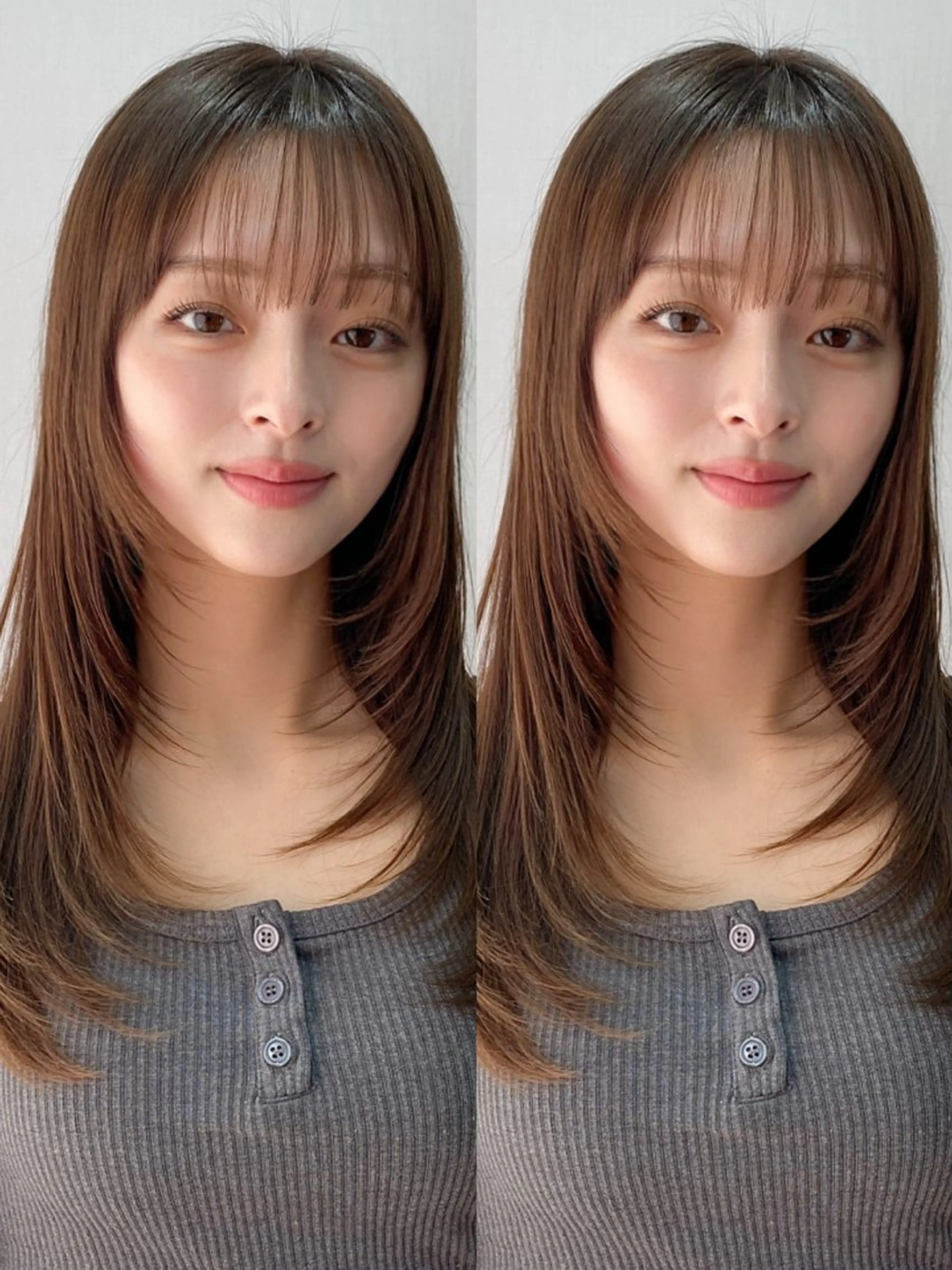 セミロング カラー 韓国風ヘア レイヤーカット カット ヘアカラー トリートメント レイヤー×髪質改善✨ 渋谷/佐藤侑哉のヘアスタイル