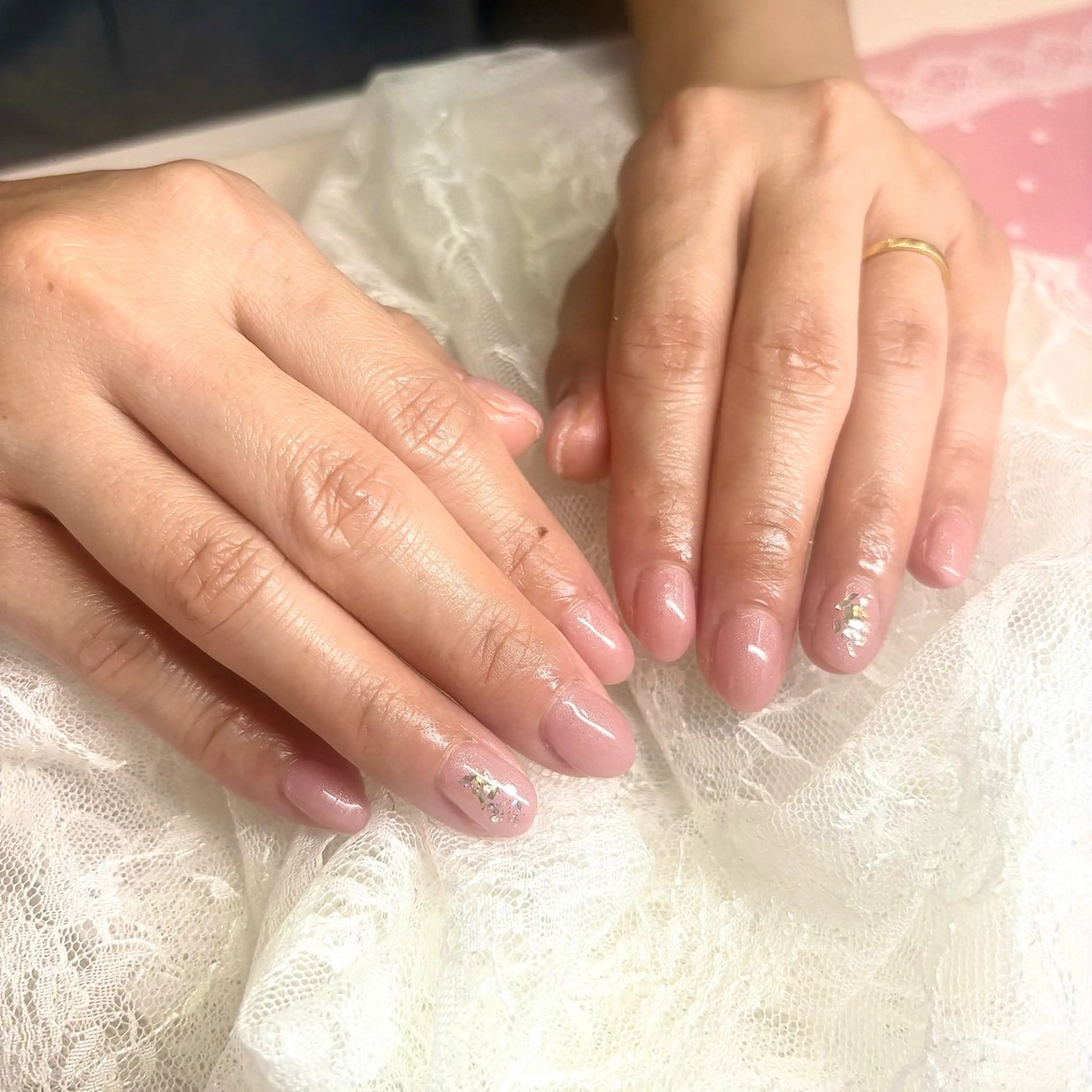 ネイル アートネイル ラメ(グリッター) ショートネイル ハンドネイル フットネイル 小林 玲奈のネイルデザイン