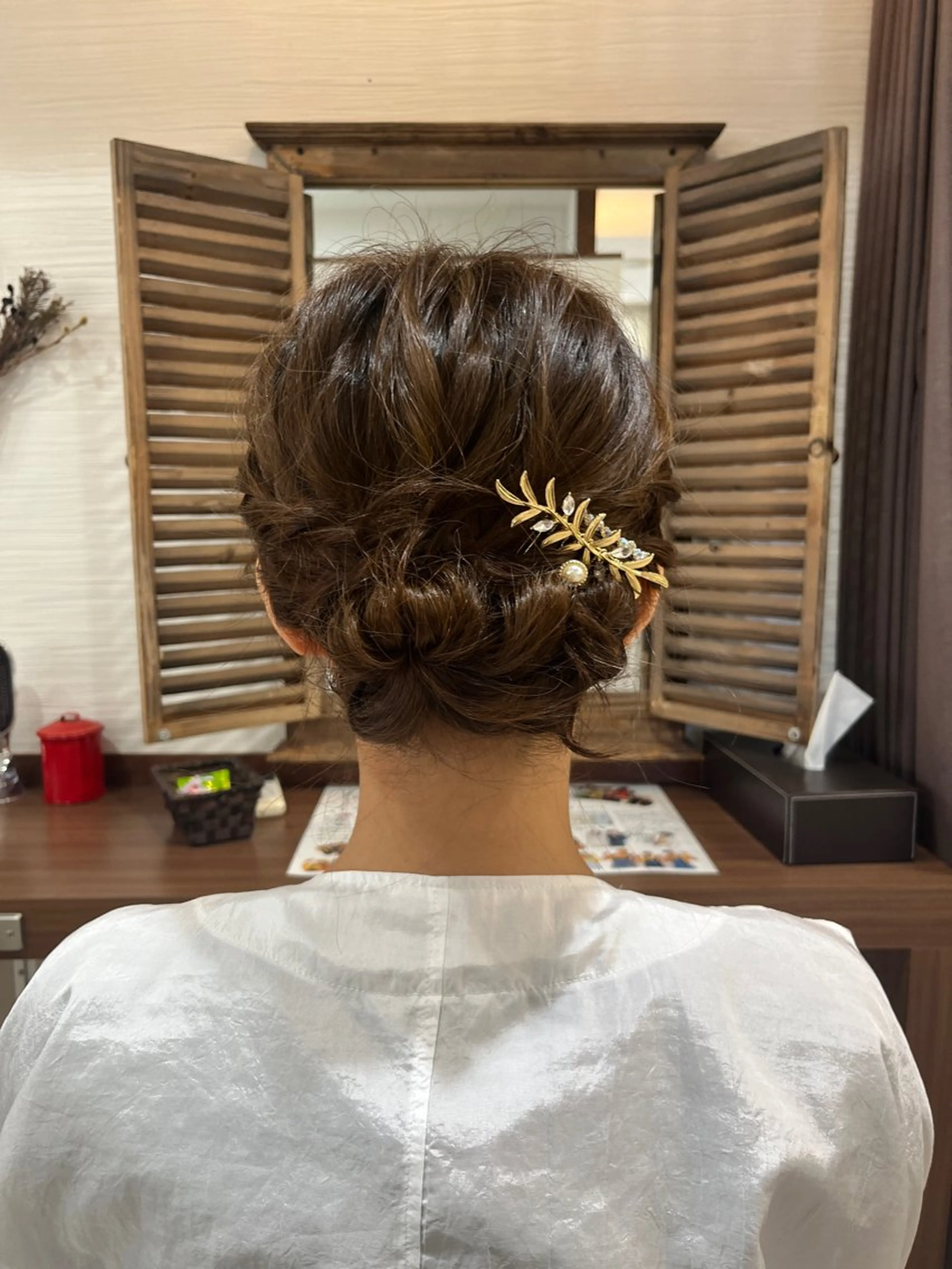 ミディアム お団子ヘア 中村 由布紀のヘアスタイル