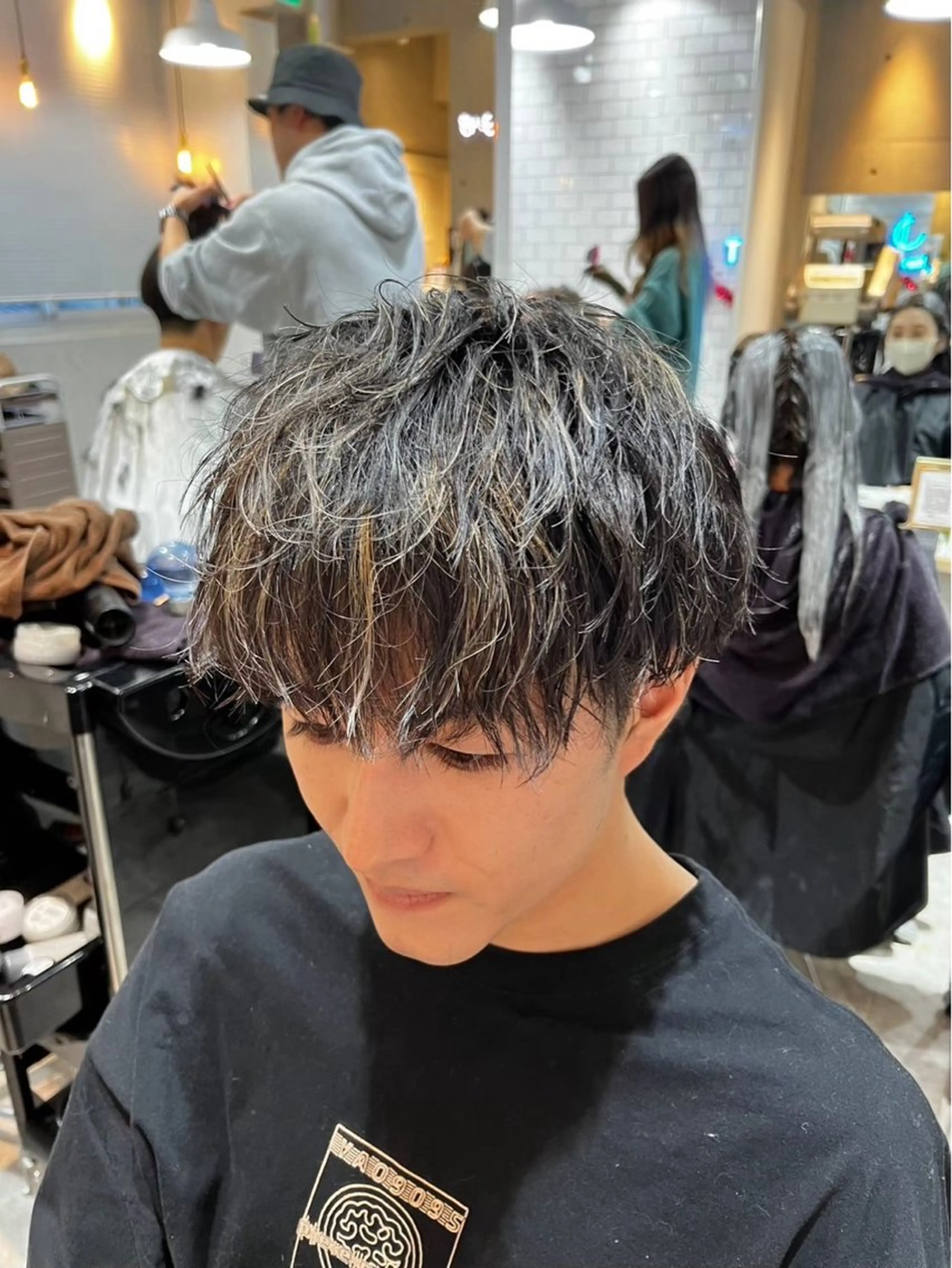 ミディアム カラー メンズ カット ヘアカラー メンズ特化美容師/ 四辻 凱斗のヘアスタイル