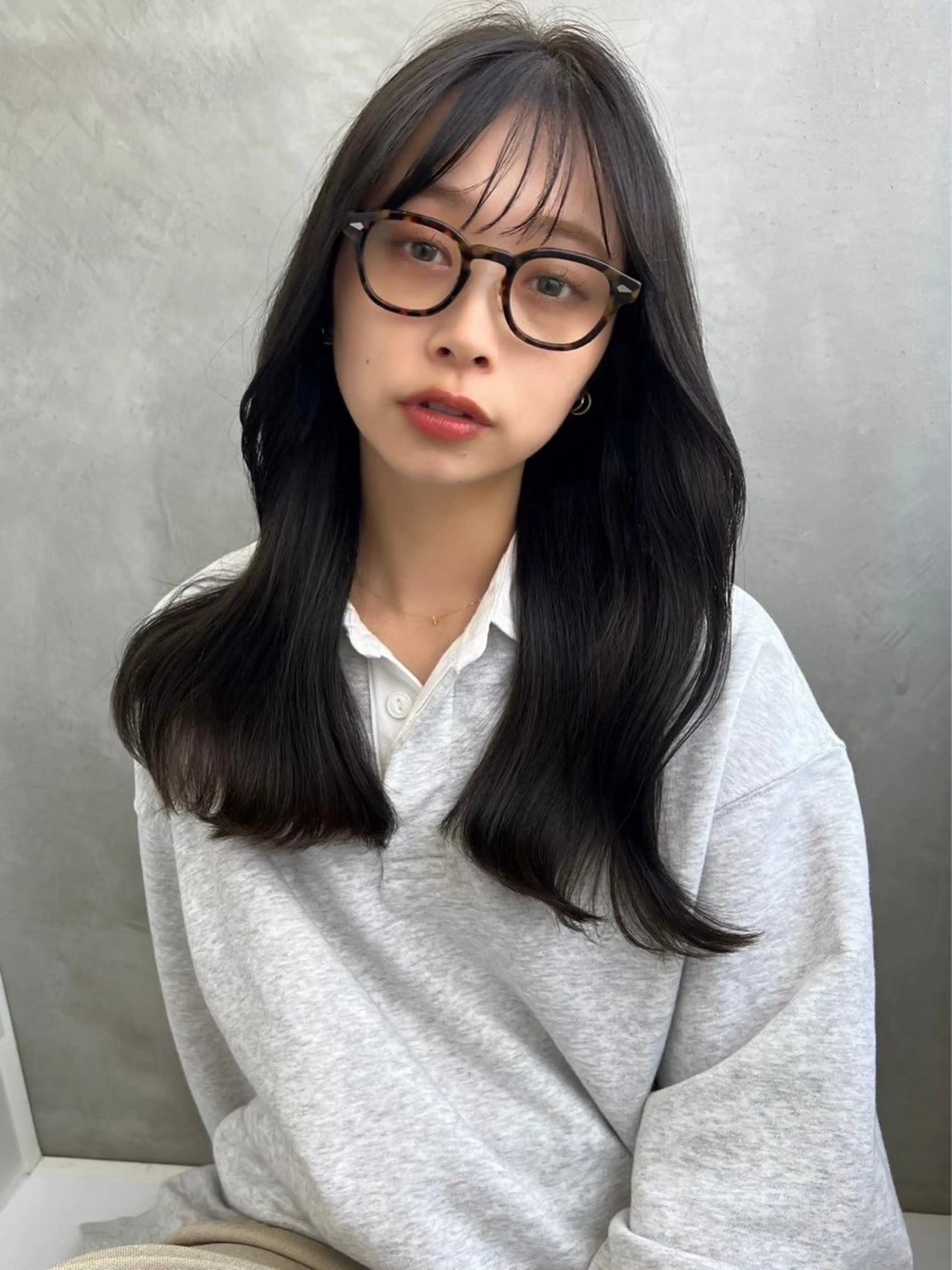 カット＋縮毛矯正＋ケアカラー＋プレミアムトリートメント¥25000→¥19000の写真